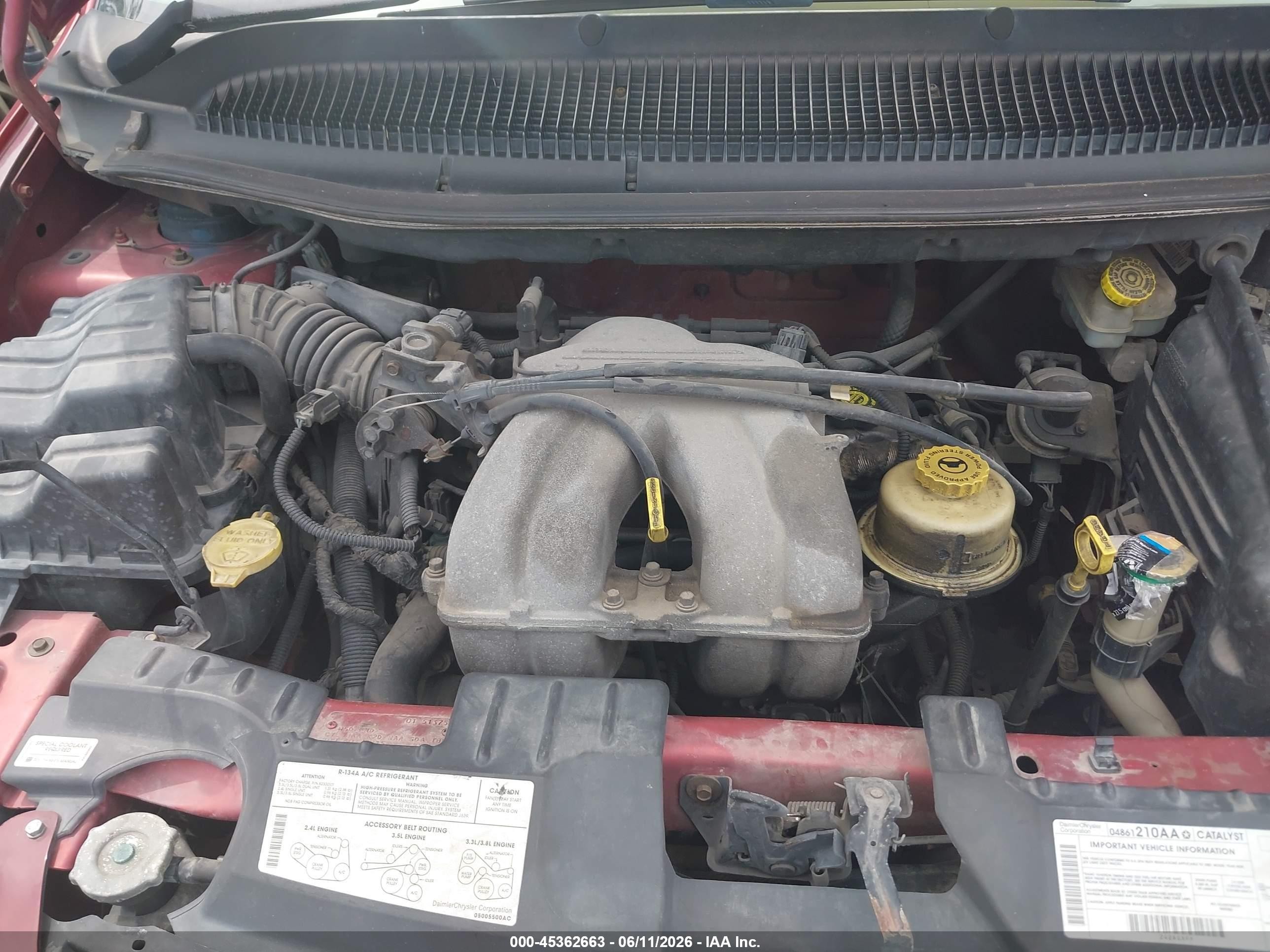 2001 Dodge Caravan Se Red vin: 1B4GP25B81B118493