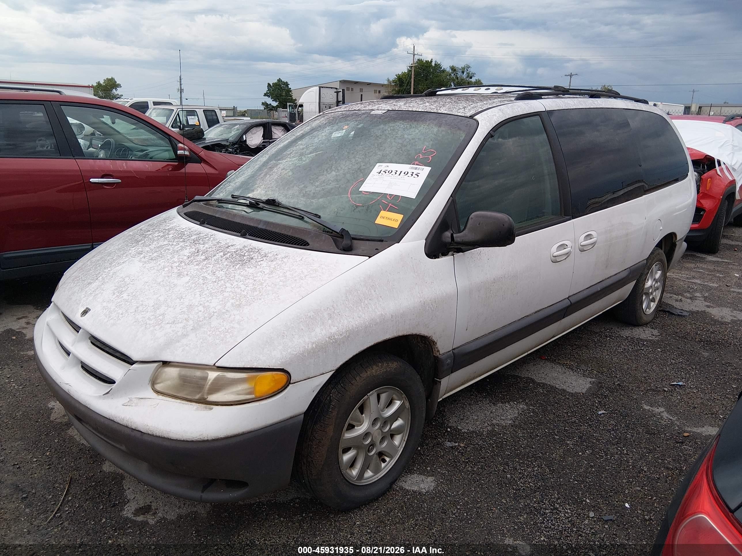 1999 Dodge Grand Caravan Se White vin: 1B4GP44G3XB841086