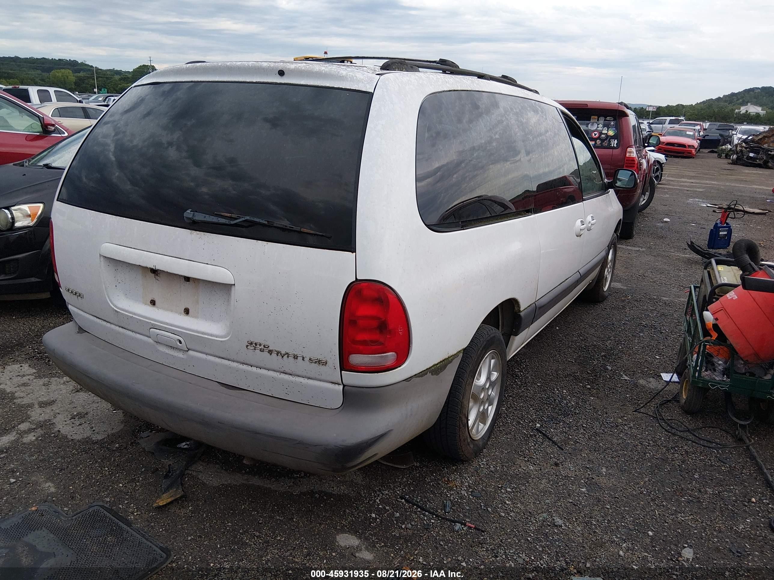 1999 Dodge Grand Caravan Se White vin: 1B4GP44G3XB841086