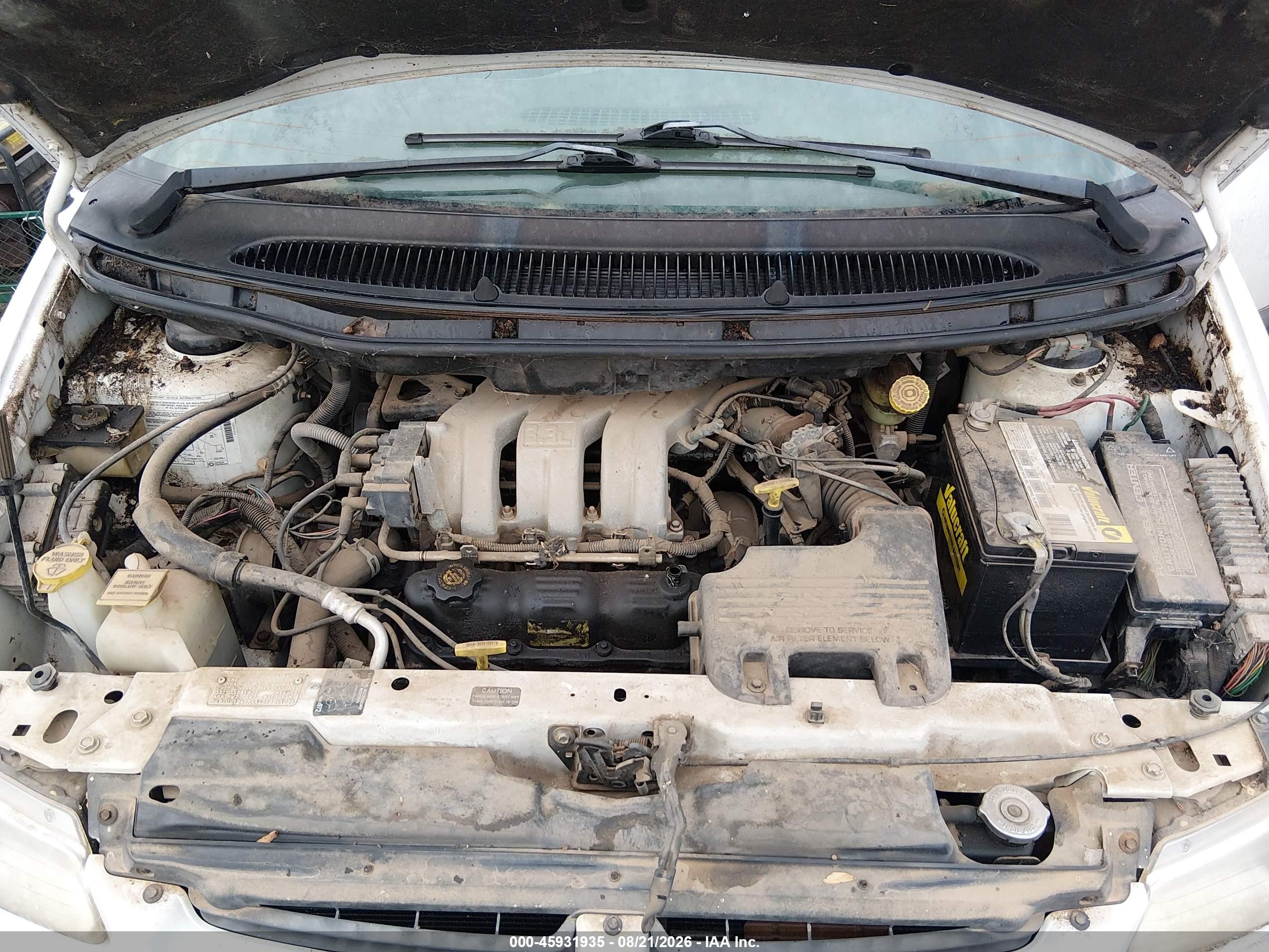 1999 Dodge Grand Caravan Se White vin: 1B4GP44G3XB841086