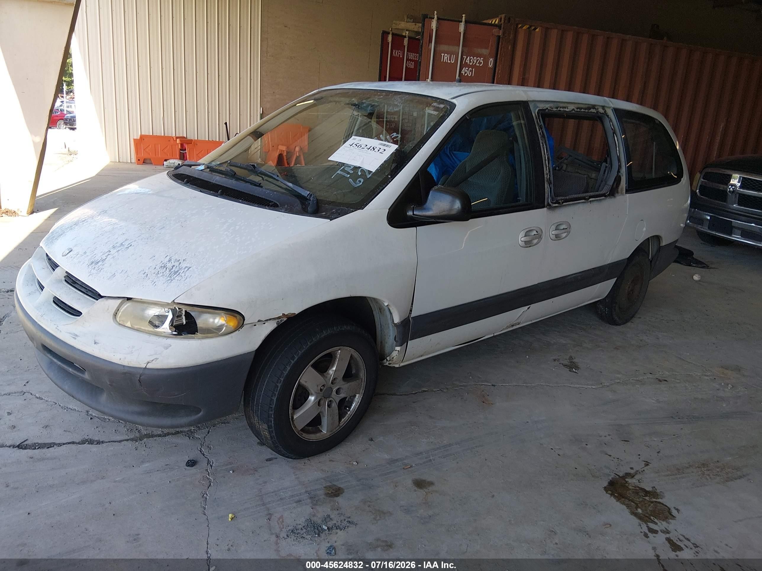 2000 Dodge Grand Caravan Se Белый vin: 1B4GP44G3YB627037
