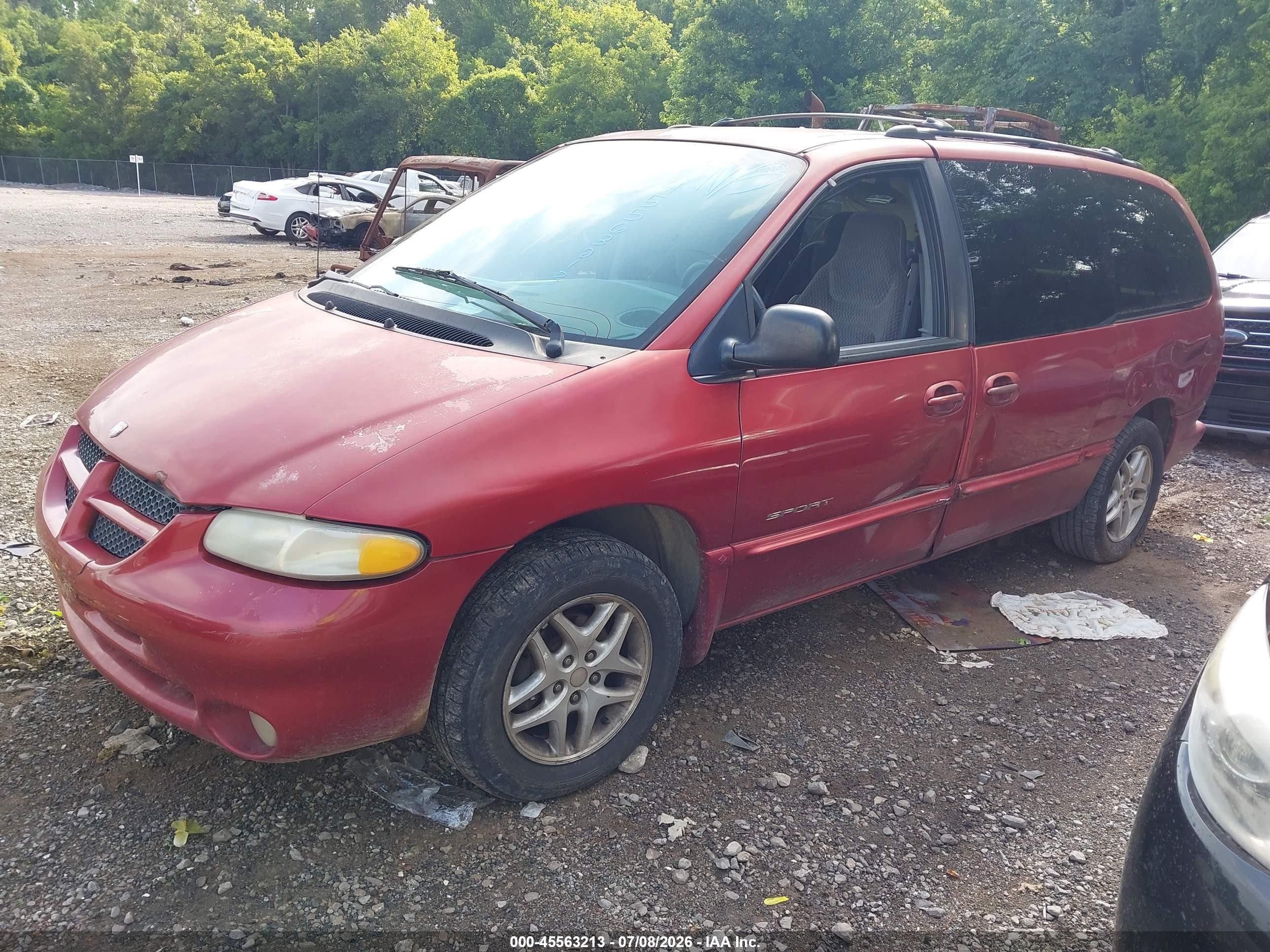 2000 Dodge Grand Caravan Se Red vin: 1B4GP44G7YB724306