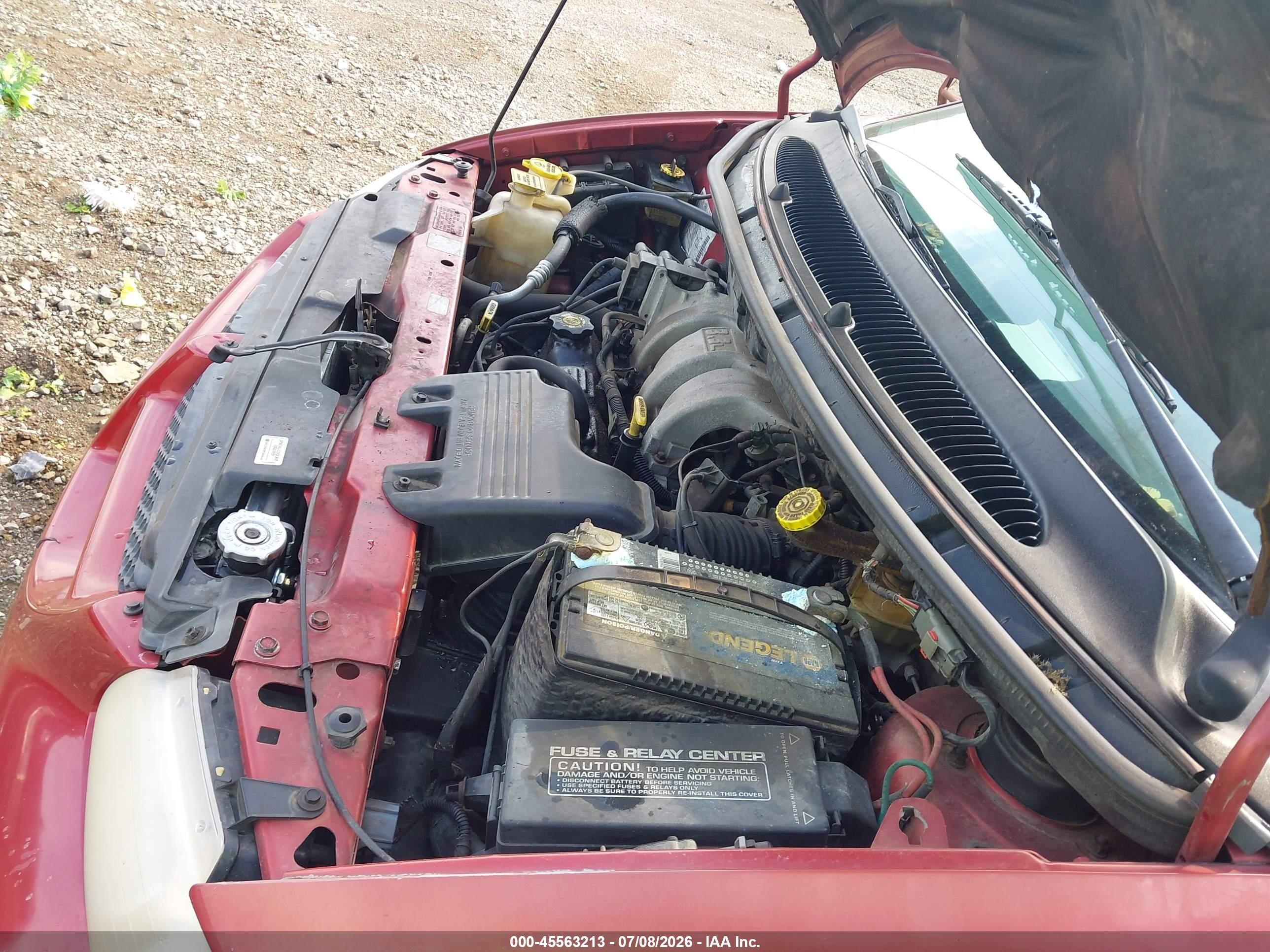 2000 Dodge Grand Caravan Se Red vin: 1B4GP44G7YB724306