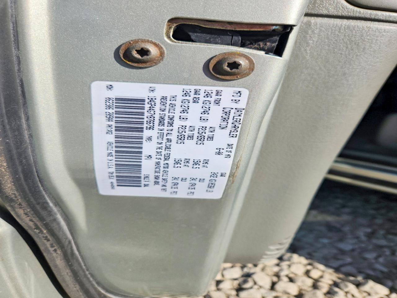 2000 Dodge Grand Caravan Se Tan vin: 1B4GP44G7YB766796