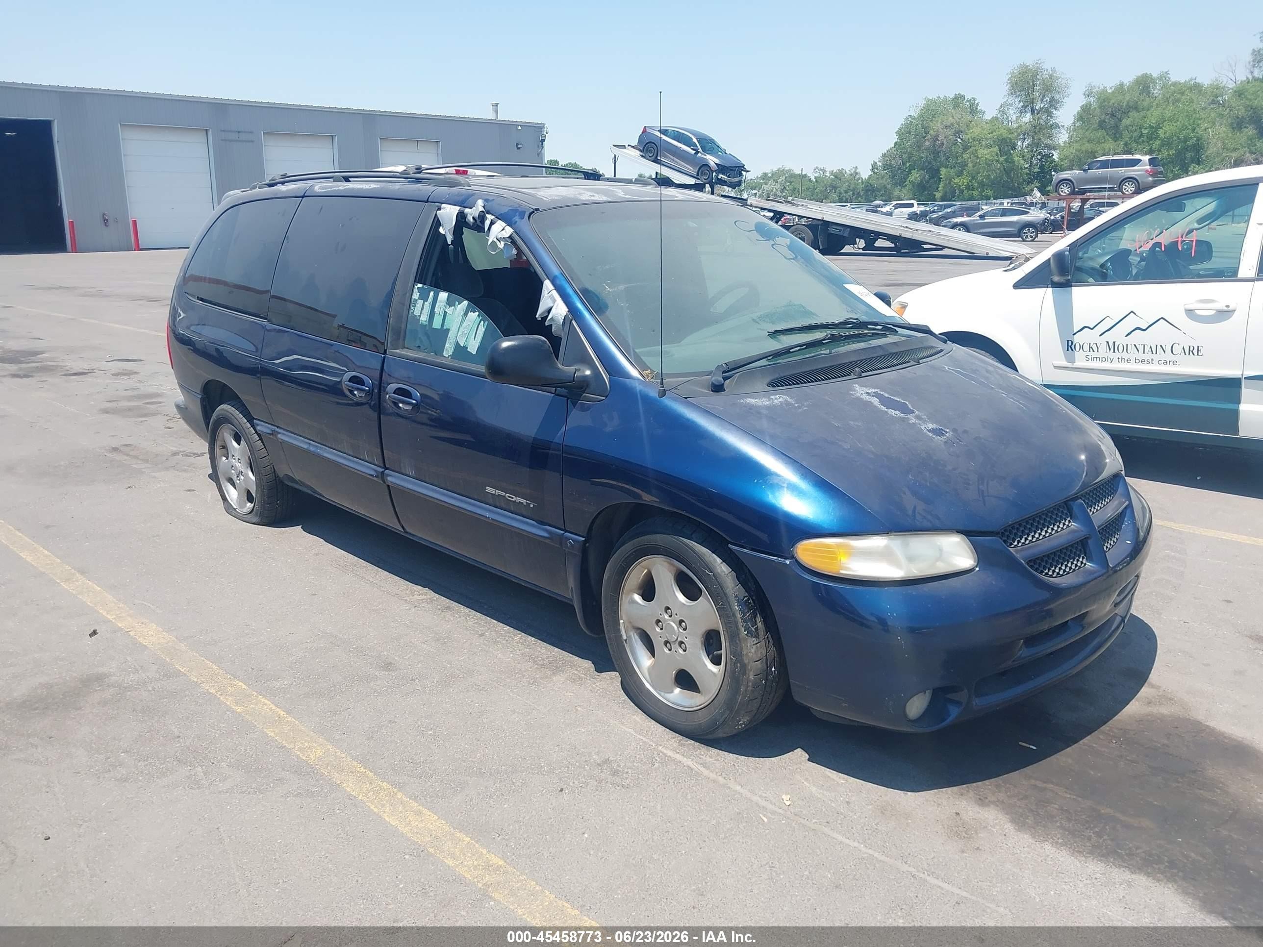 2000 Dodge Grand Caravan Se Blue vin: 1B4GP44G7YB774946