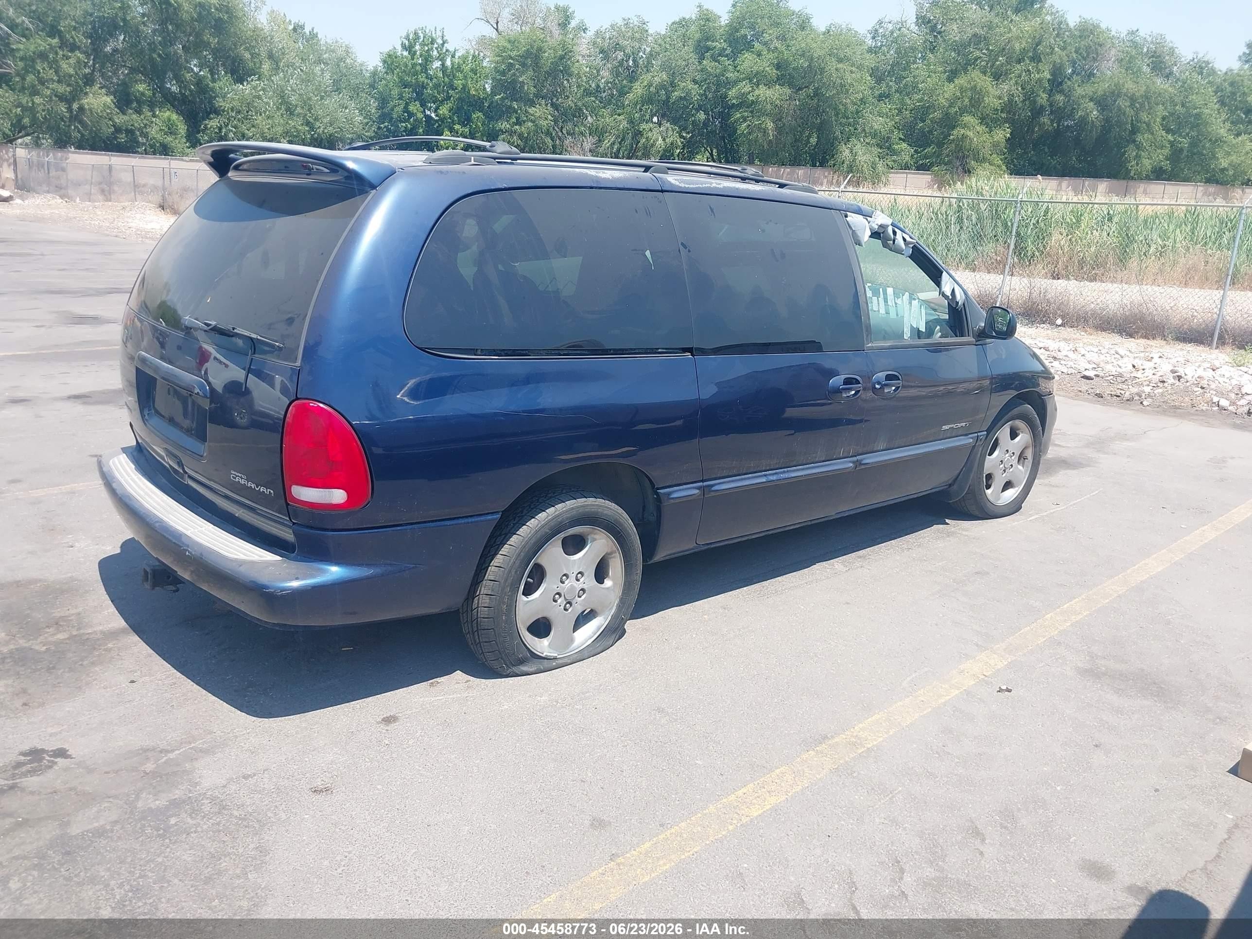 2000 Dodge Grand Caravan Se Blue vin: 1B4GP44G7YB774946