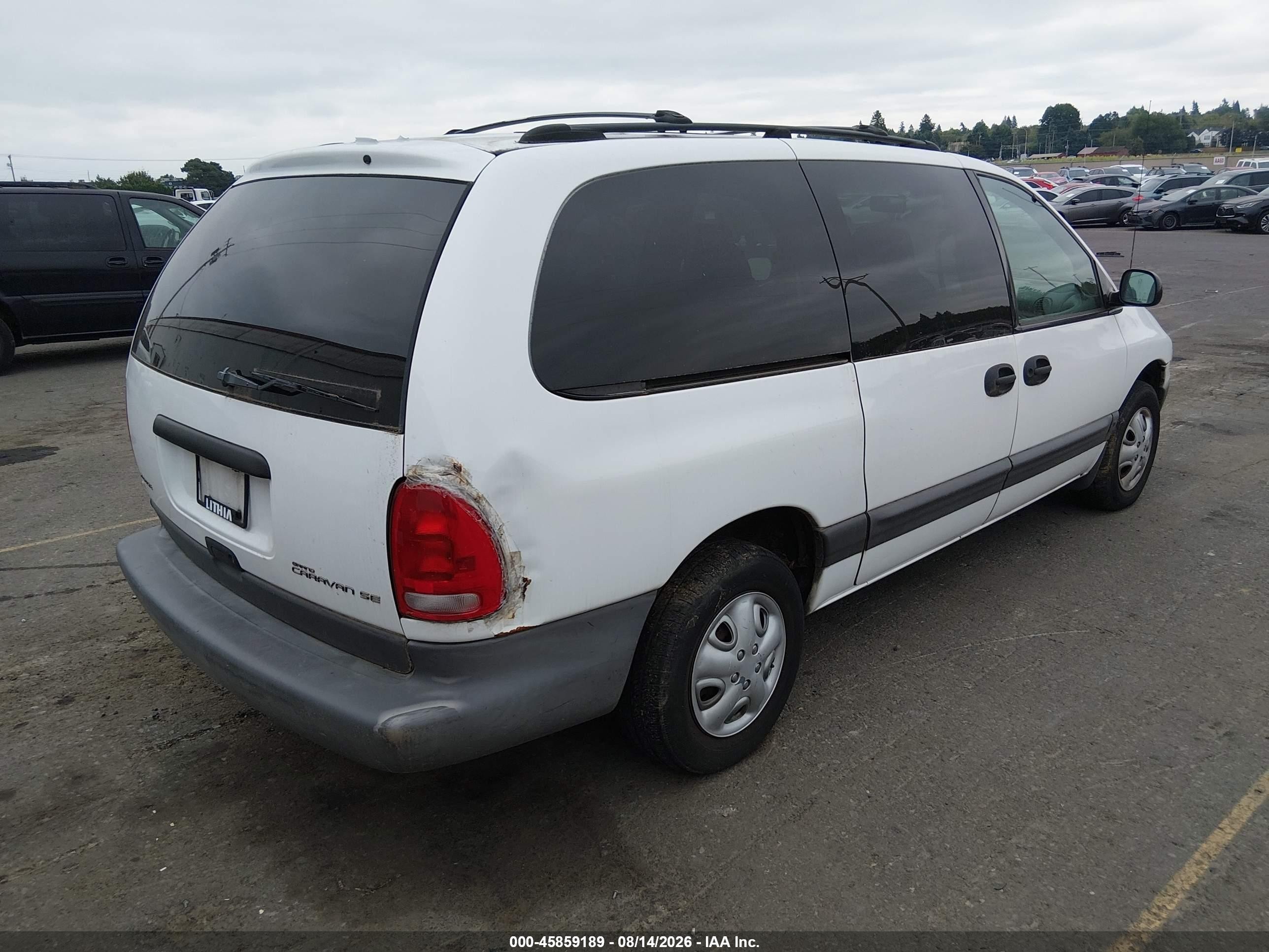 1997 Dodge Grand Caravan Se White vin: 1B4GP44R0VB456440