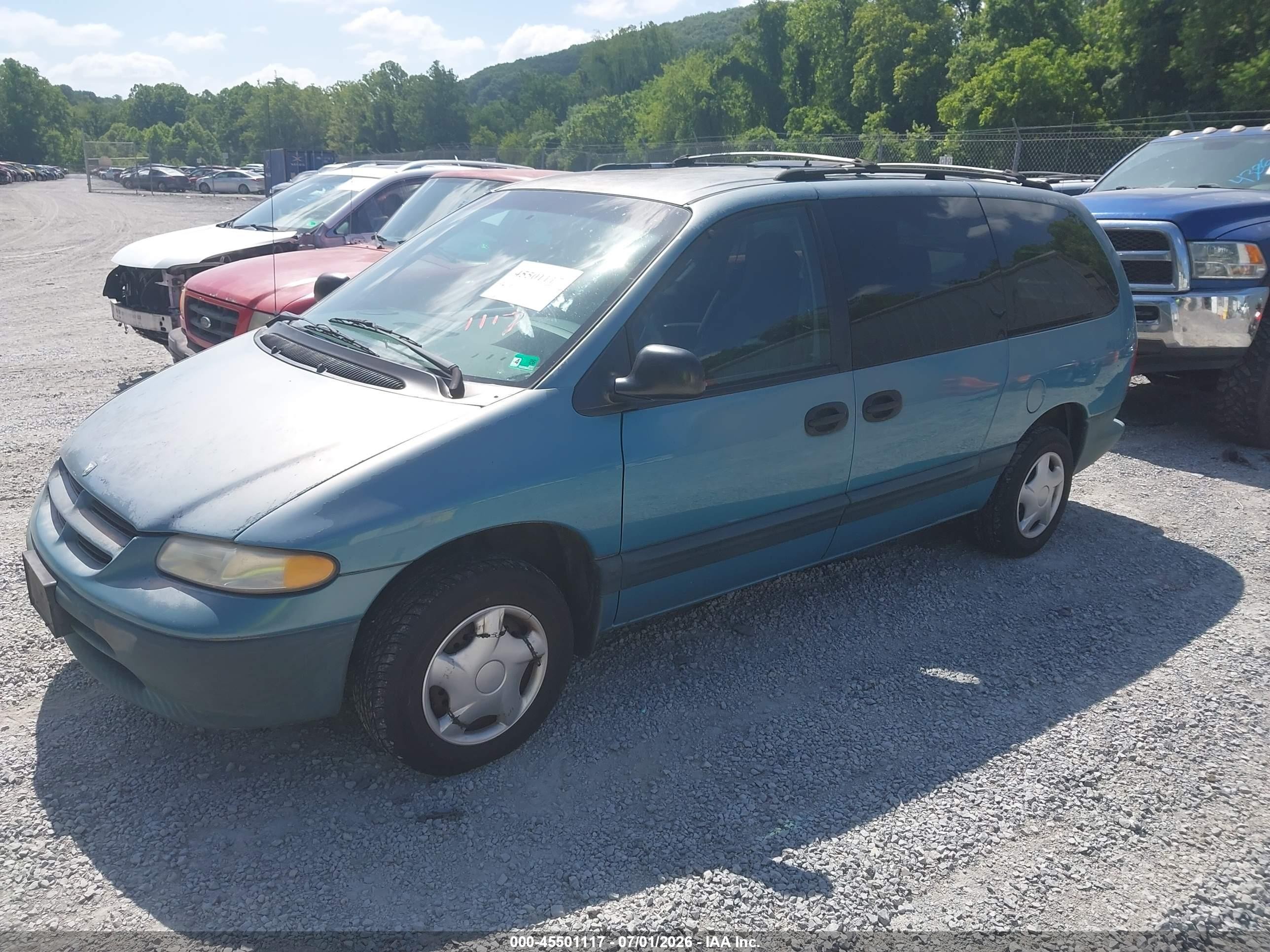 1997 Dodge Caravan Se Blue vin: 1B4GP44R0VB463694