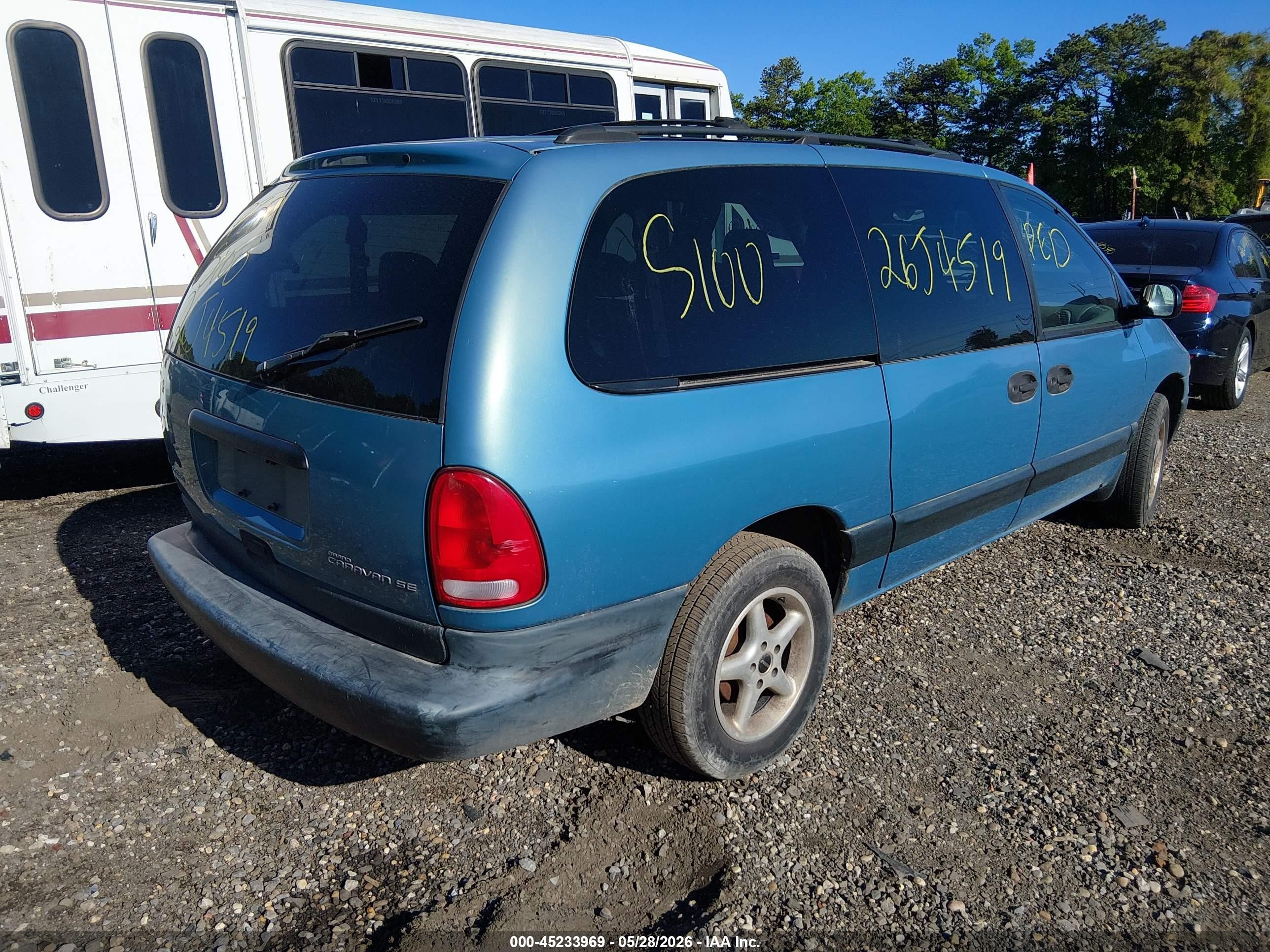 1997 Dodge Grand Caravan Se Blue vin: 1B4GP44R1VB397995