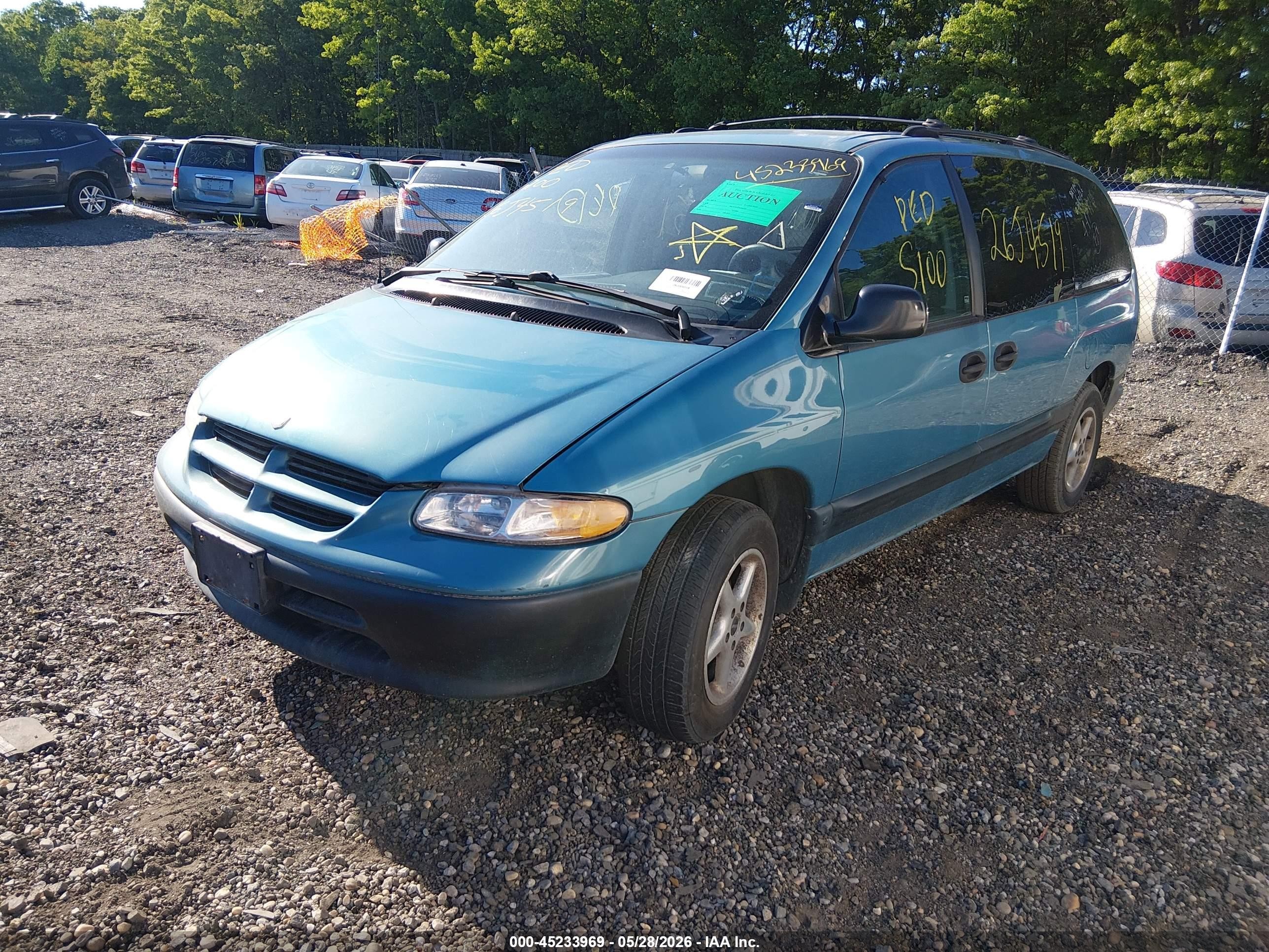 1997 Dodge Grand Caravan Se Blue vin: 1B4GP44R1VB397995