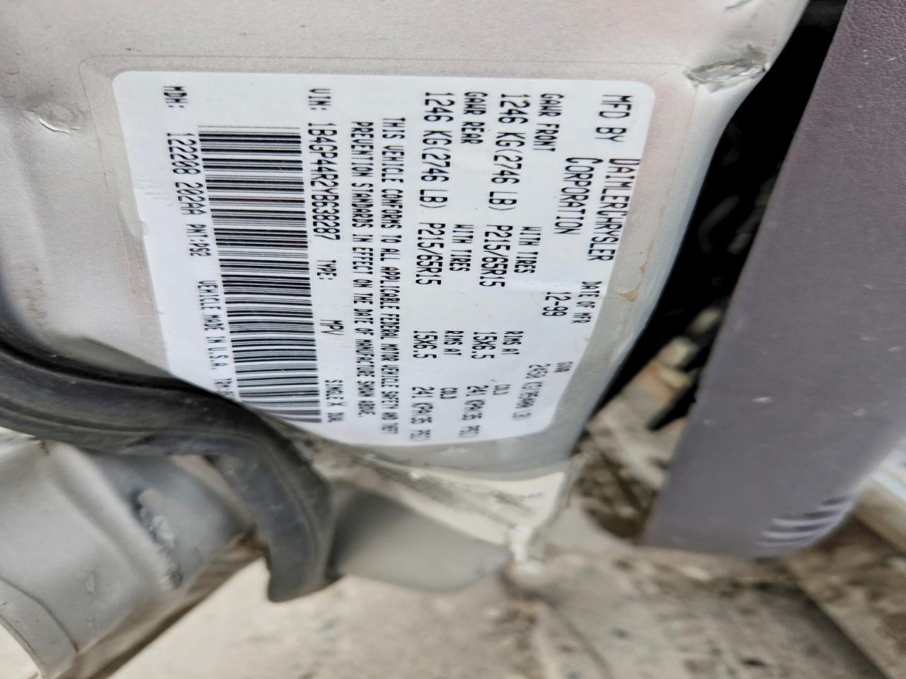 2000 Dodge Grand Caravan Se Silver vin: 1B4GP44R2YB638287
