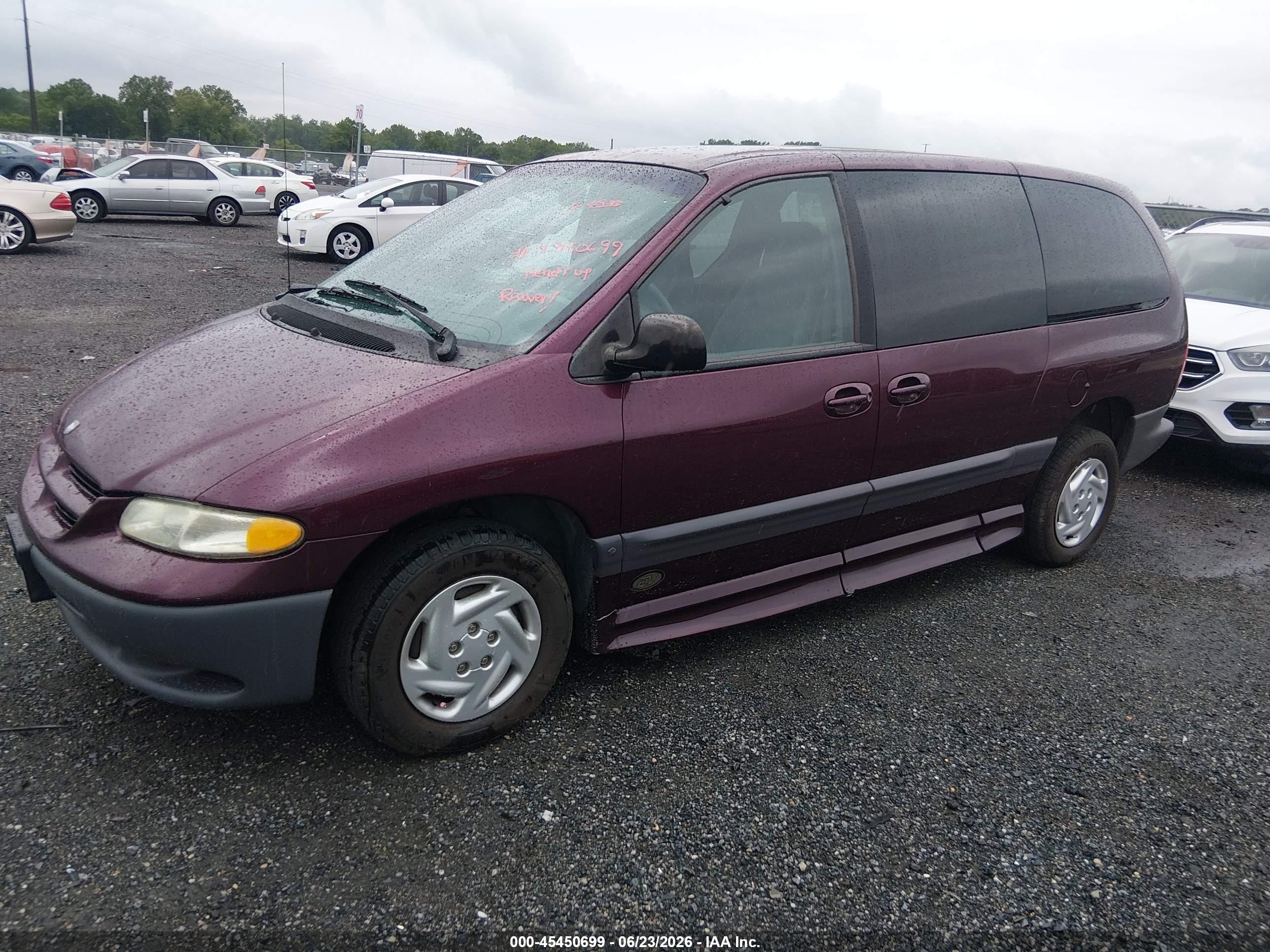 2000 Dodge Grand Caravan Se Purple vin: 1B4GP44R2YB719368
