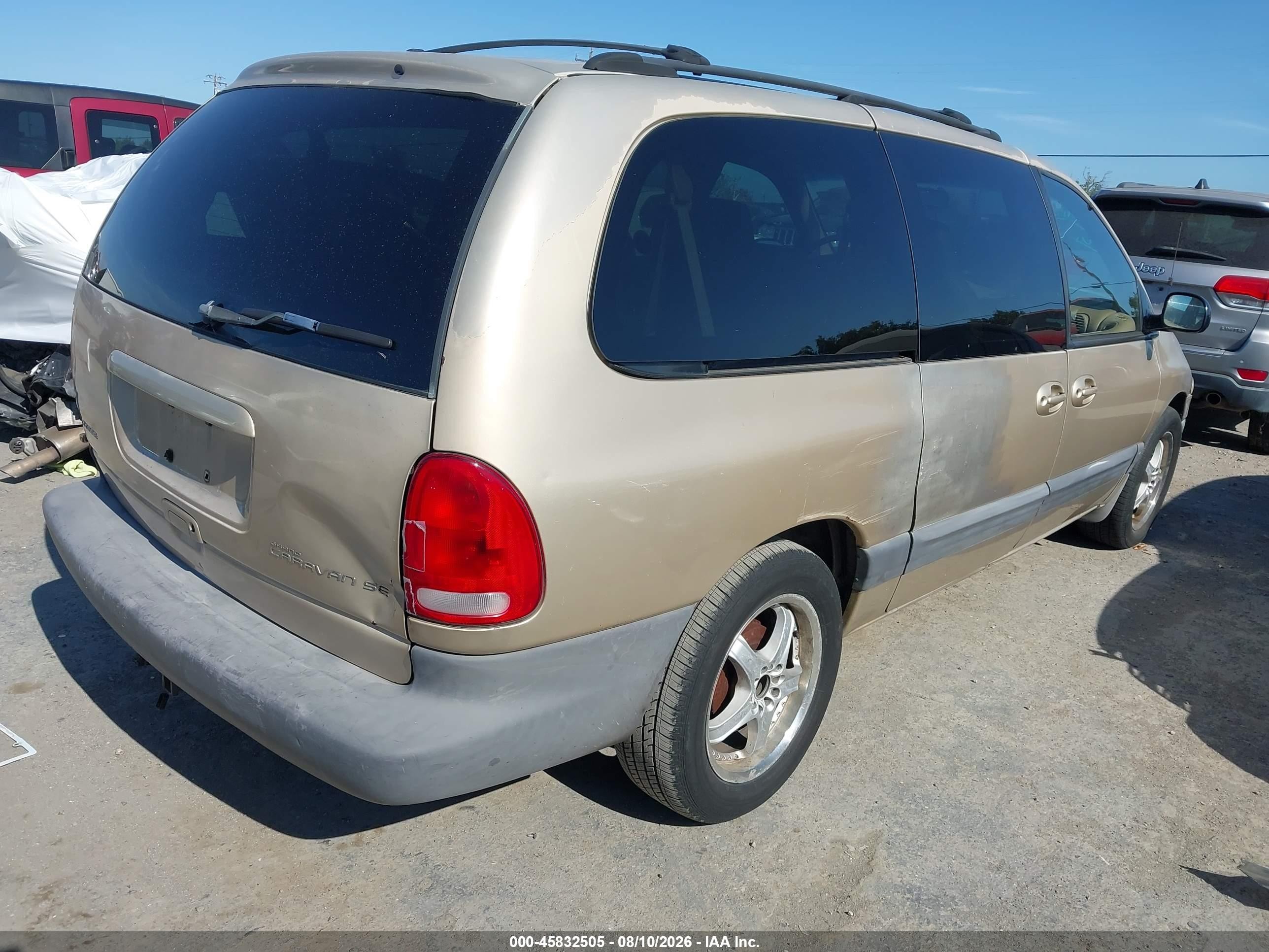 2000 Dodge Grand Caravan Se Beige vin: 1B4GP44R6YB639801
