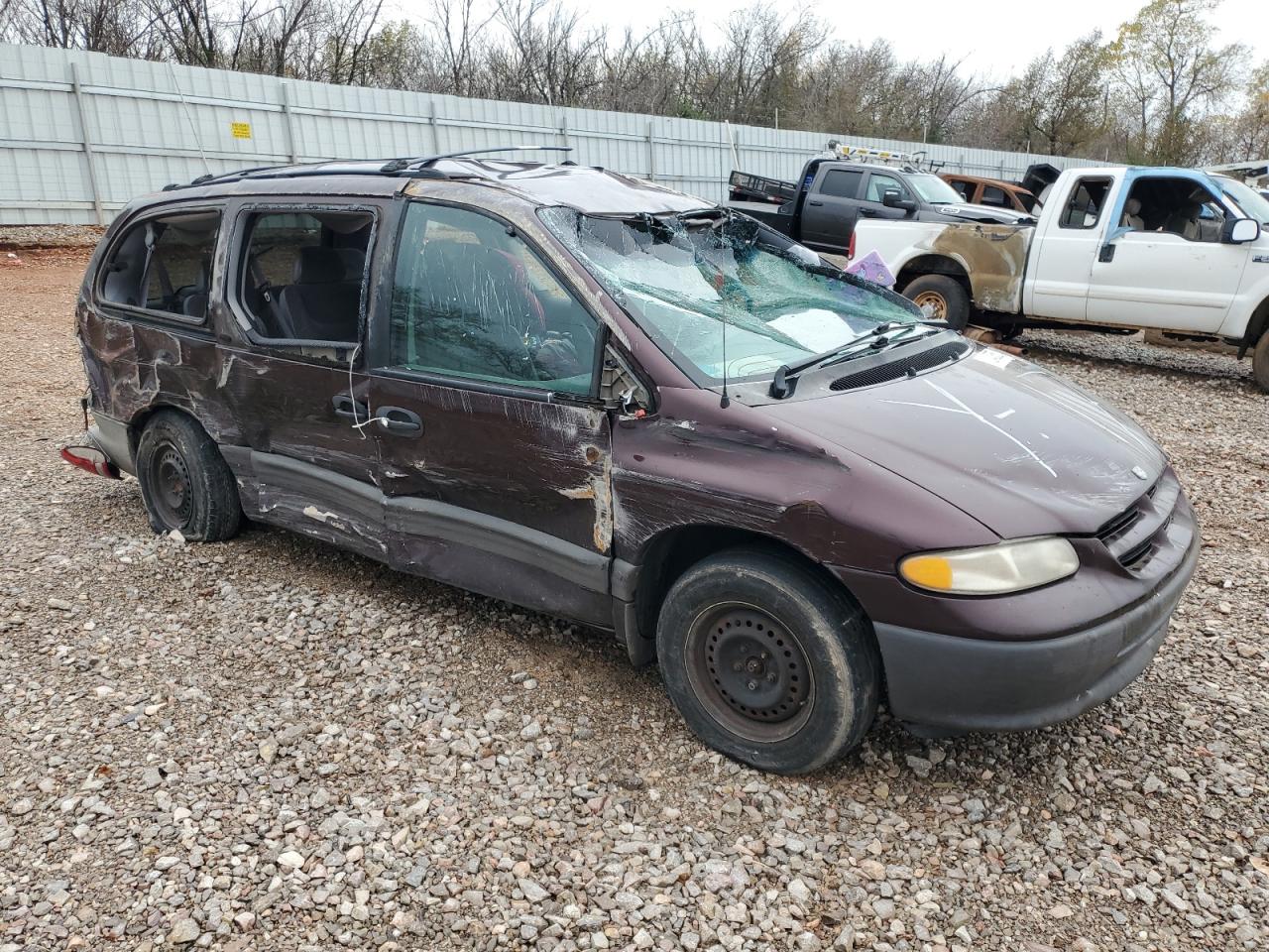1997 Dodge Grand Caravan Se Maroon vin: 1B4GP44R9VB455206