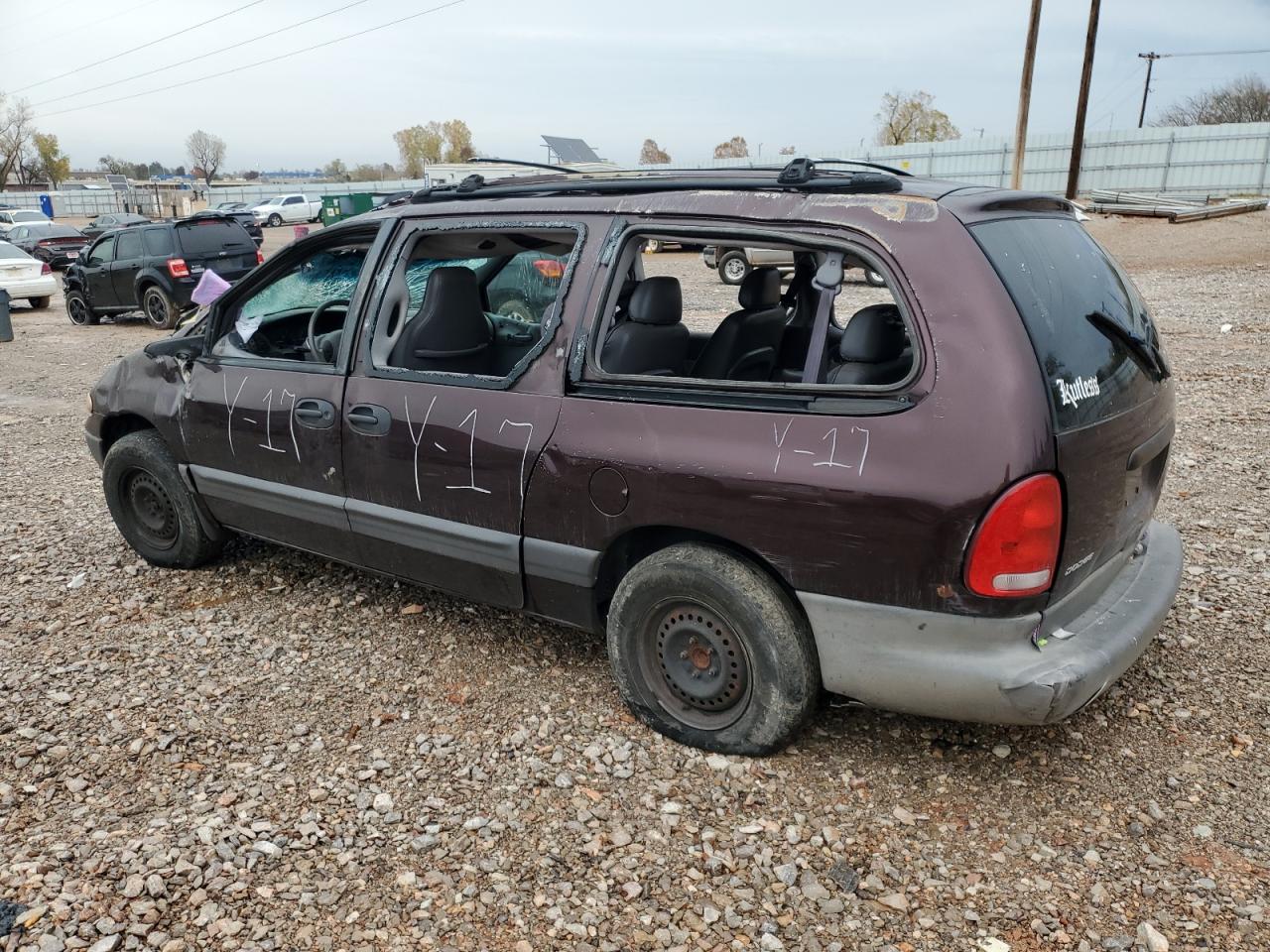 1997 Dodge Grand Caravan Se Maroon vin: 1B4GP44R9VB455206