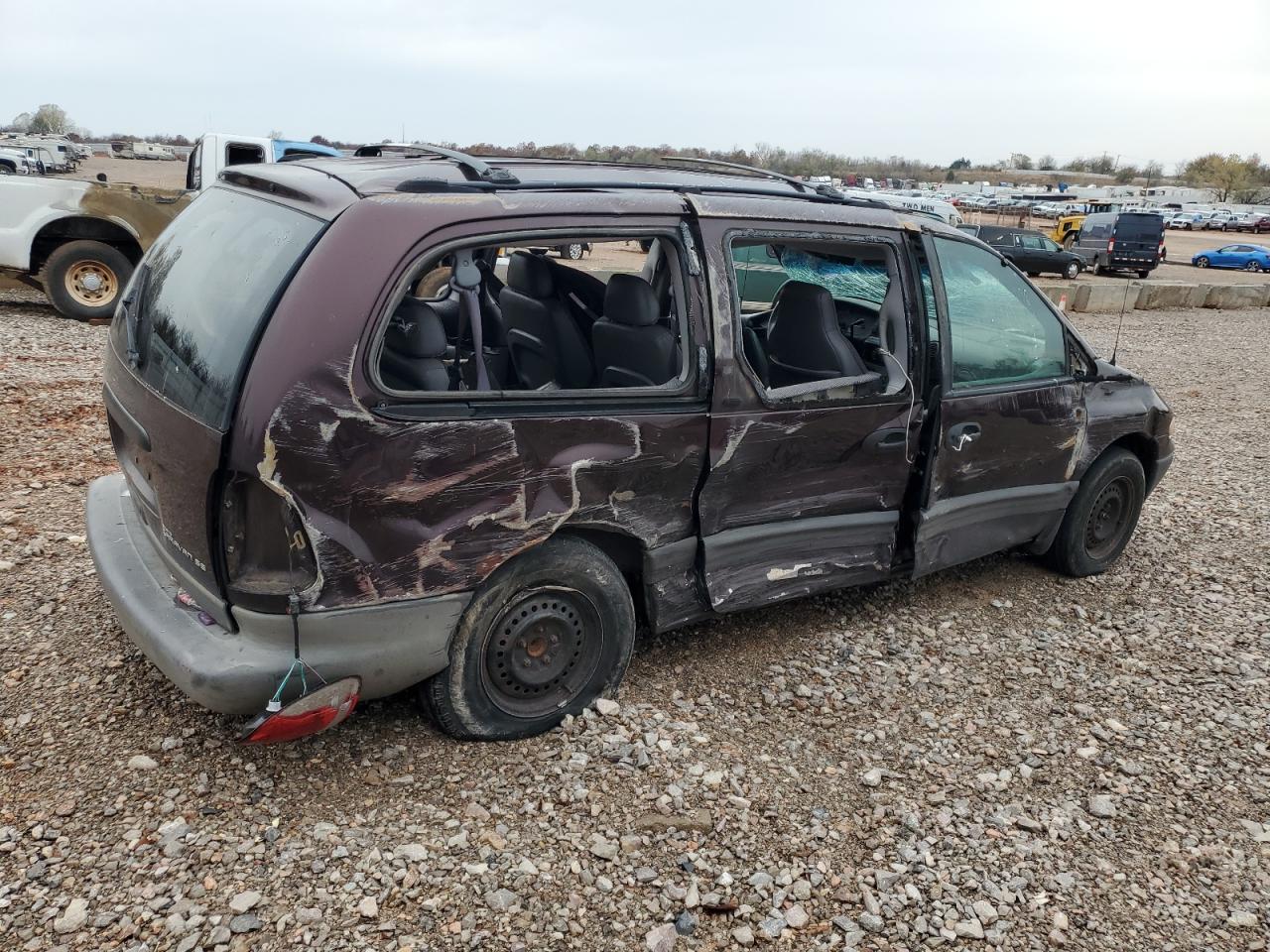 1997 Dodge Grand Caravan Se Maroon vin: 1B4GP44R9VB455206