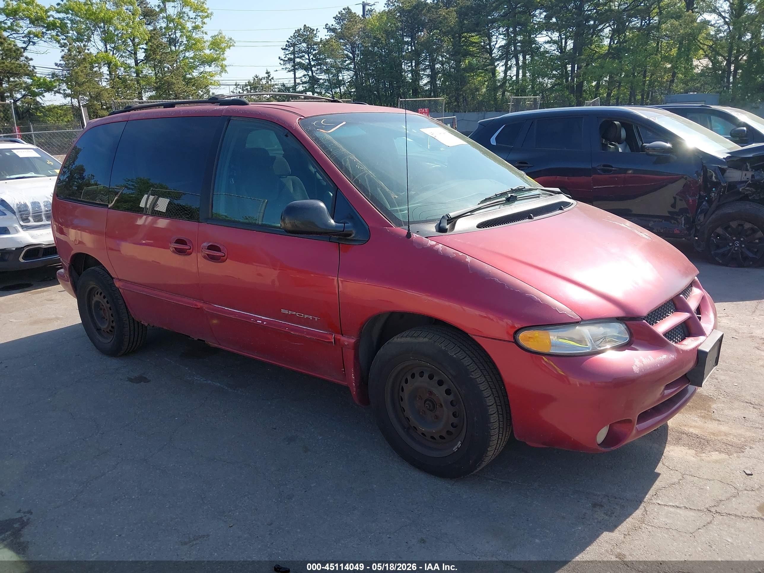 1999 Dodge Caravan Se Red vin: 1B4GP45G6XB573102