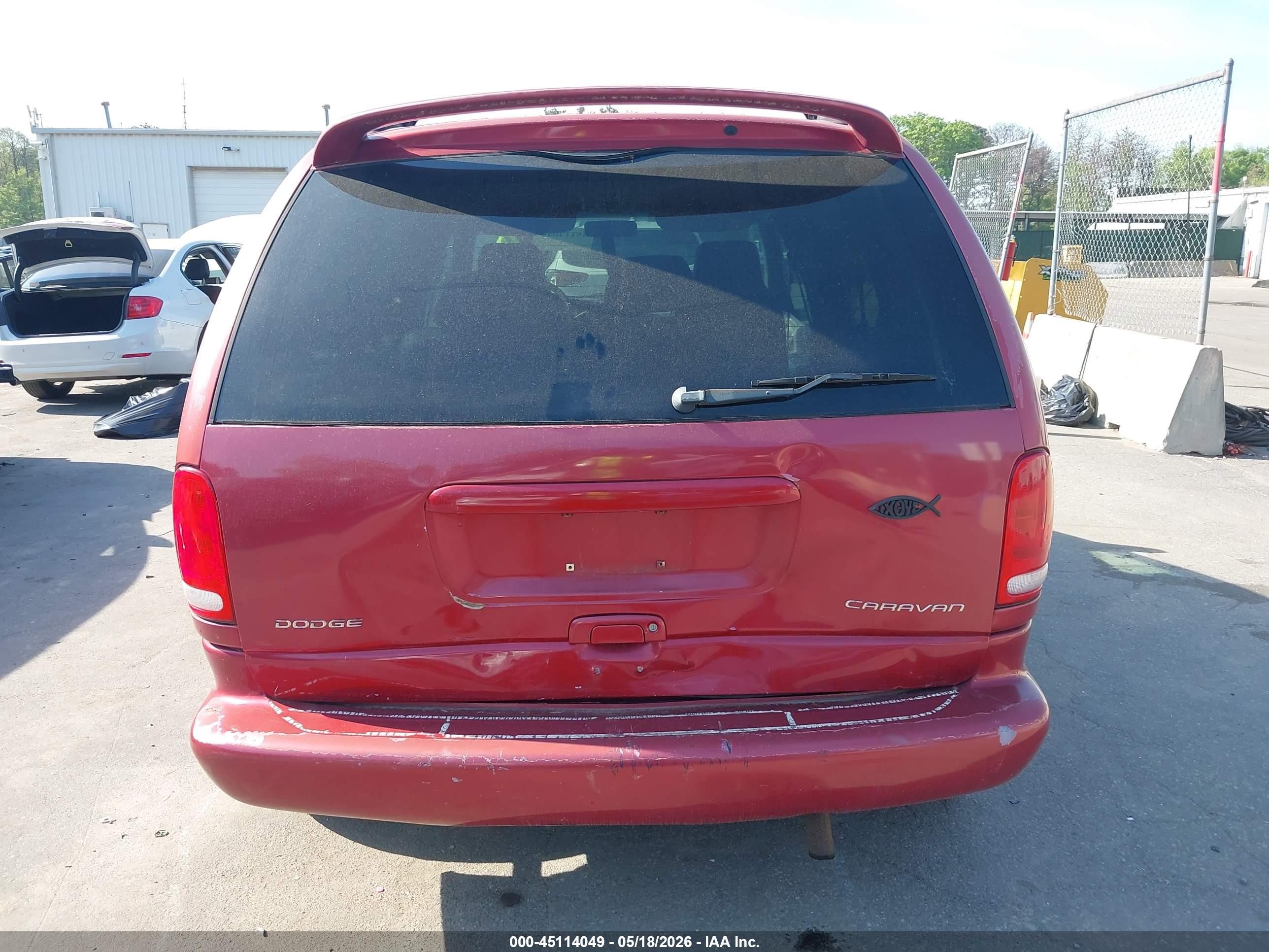 1999 Dodge Caravan Se Red vin: 1B4GP45G6XB573102