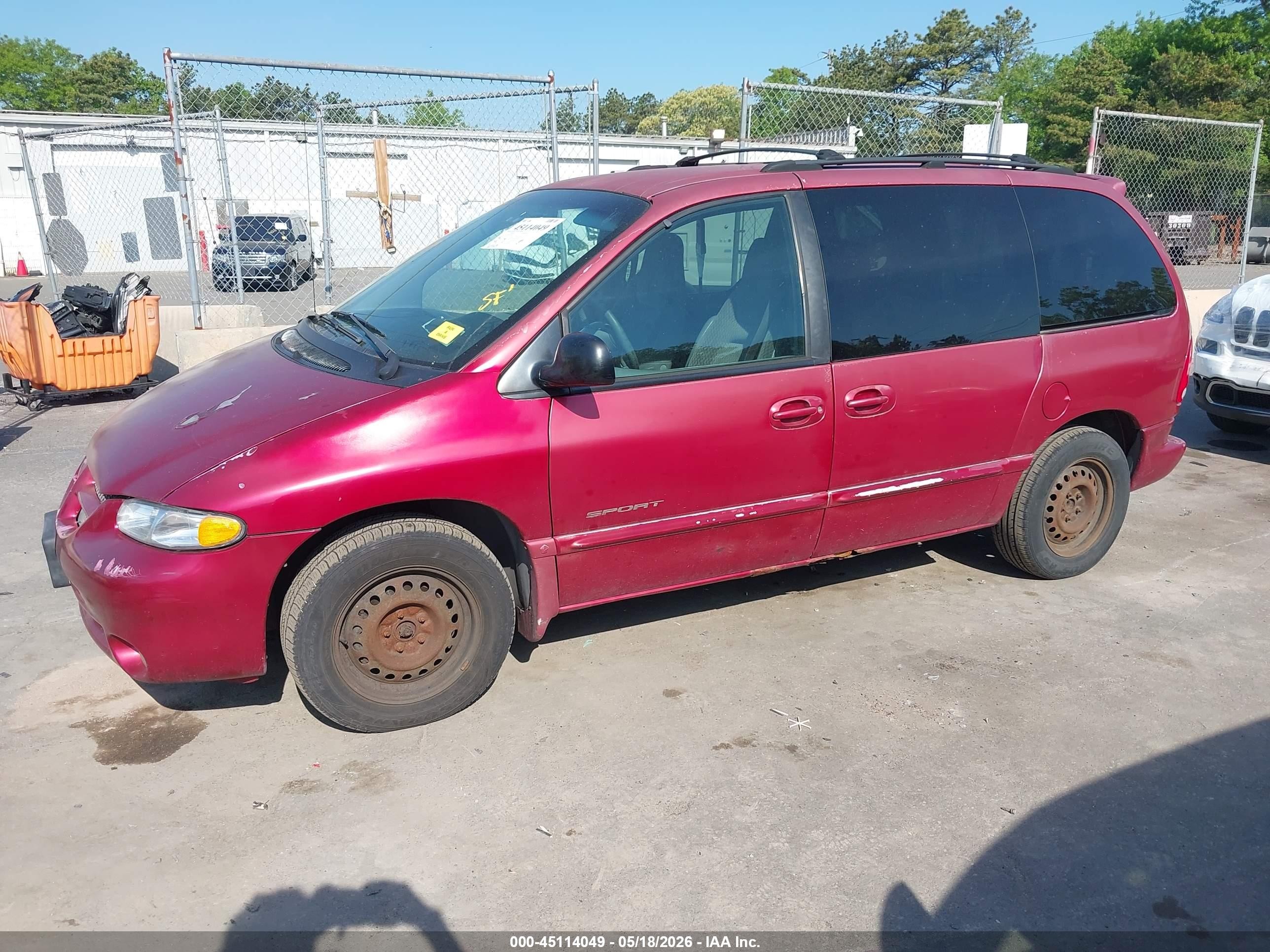 1999 Dodge Caravan Se Red vin: 1B4GP45G6XB573102