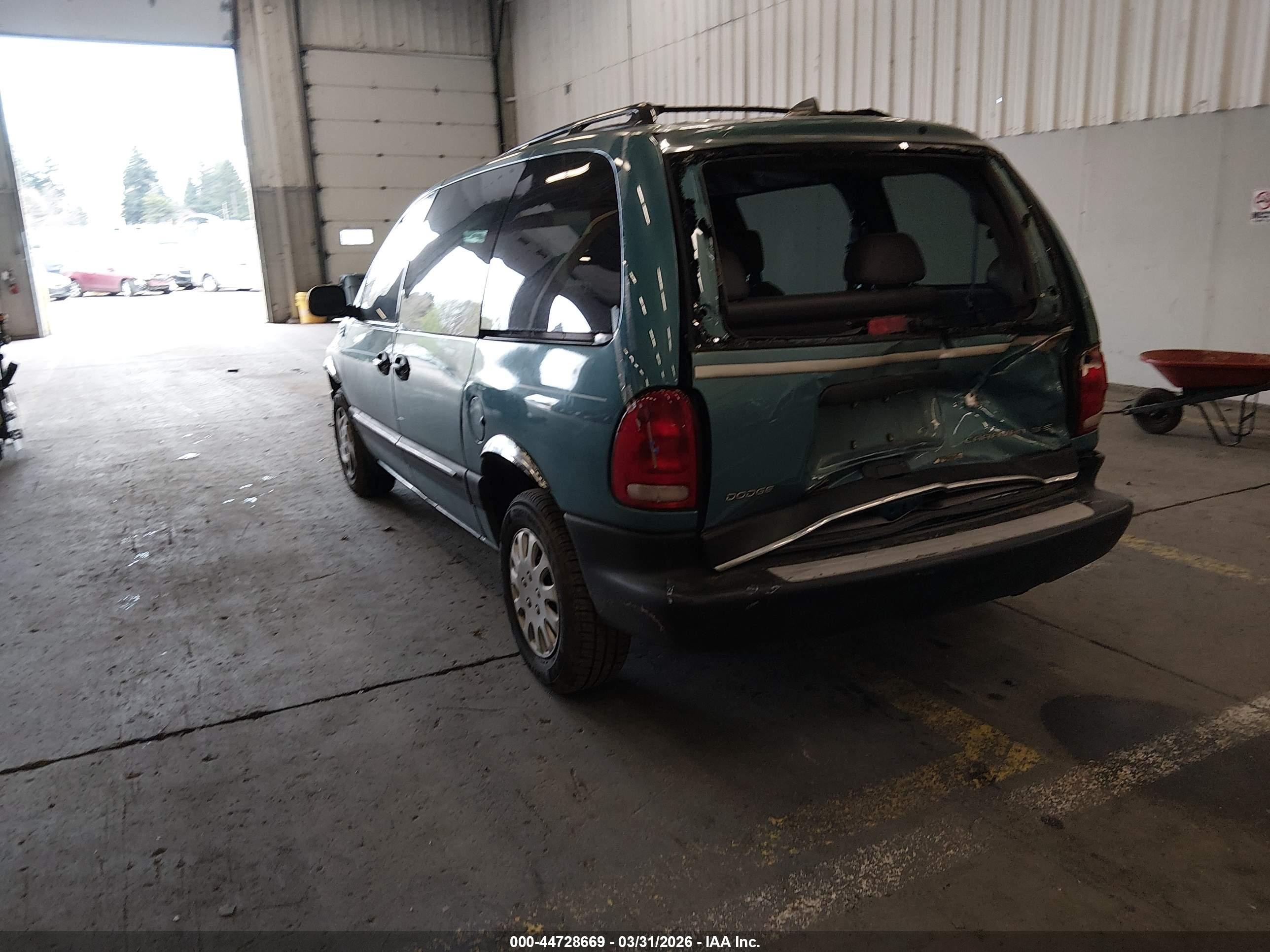 1998 Dodge Caravan Se Light Blue vin: 1B4GP45R2WB721570
