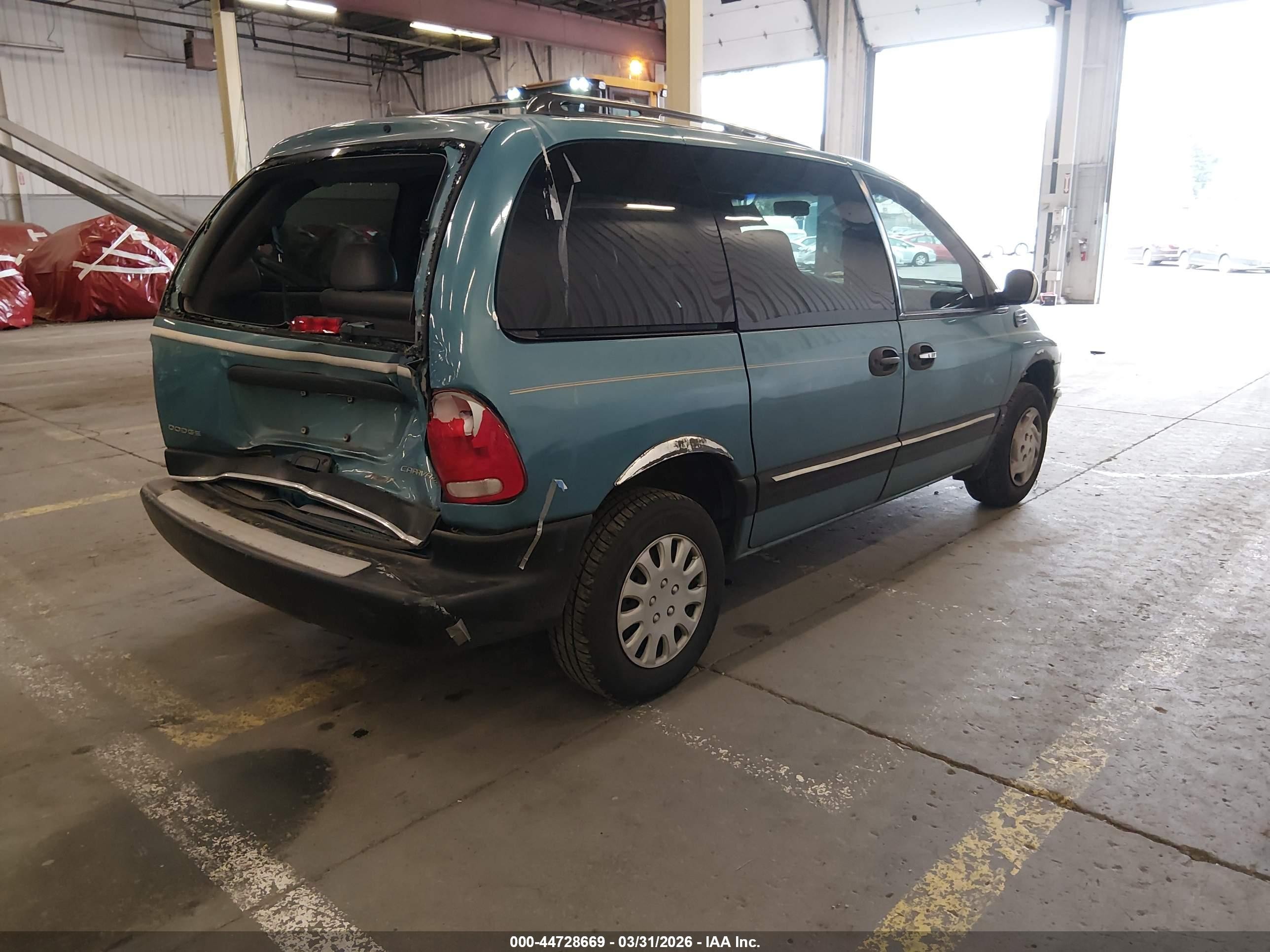 1998 Dodge Caravan Se Light Blue vin: 1B4GP45R2WB721570