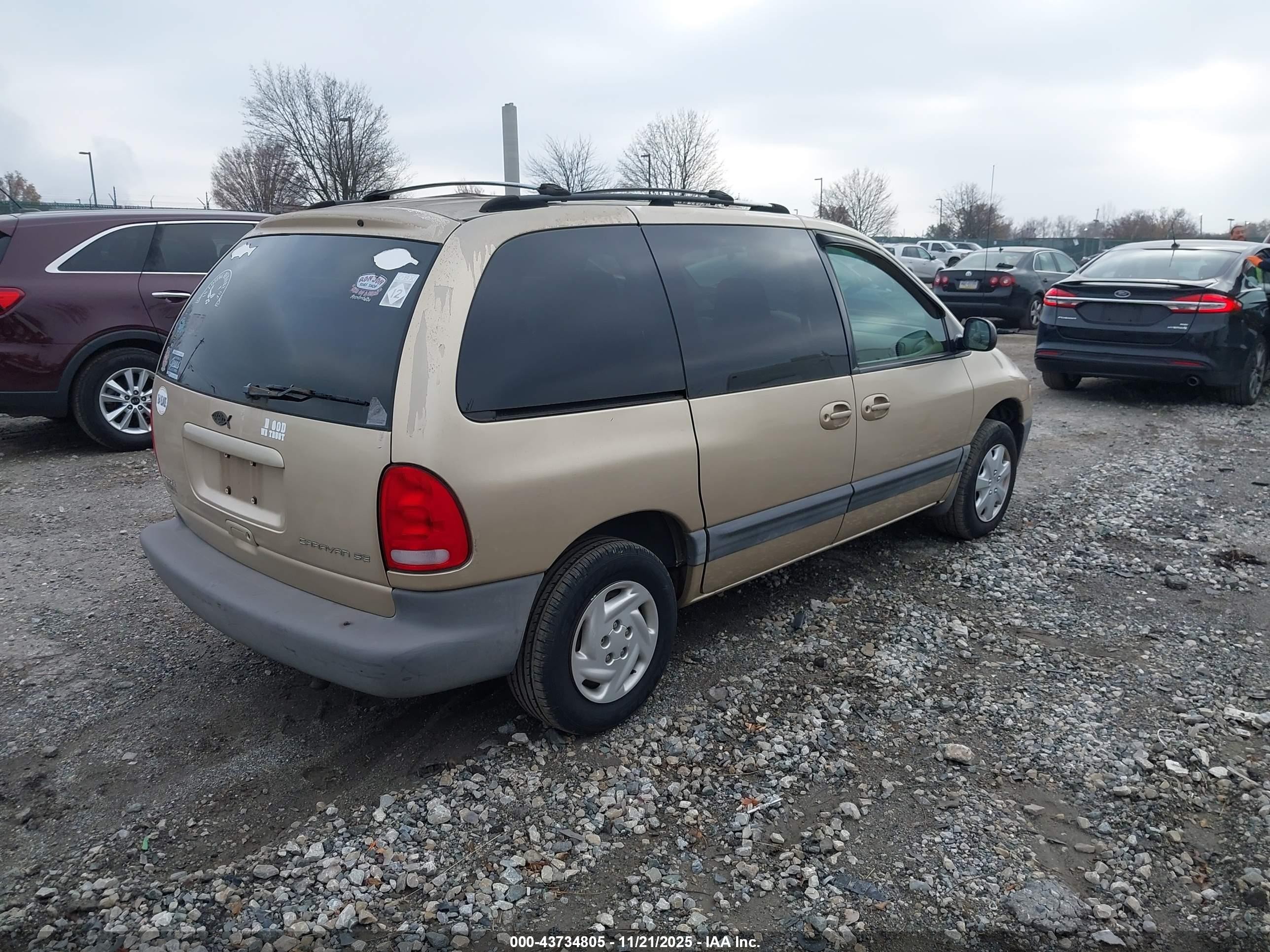 1999 Dodge Caravan Se Gold vin: 1B4GP45R2XB879263