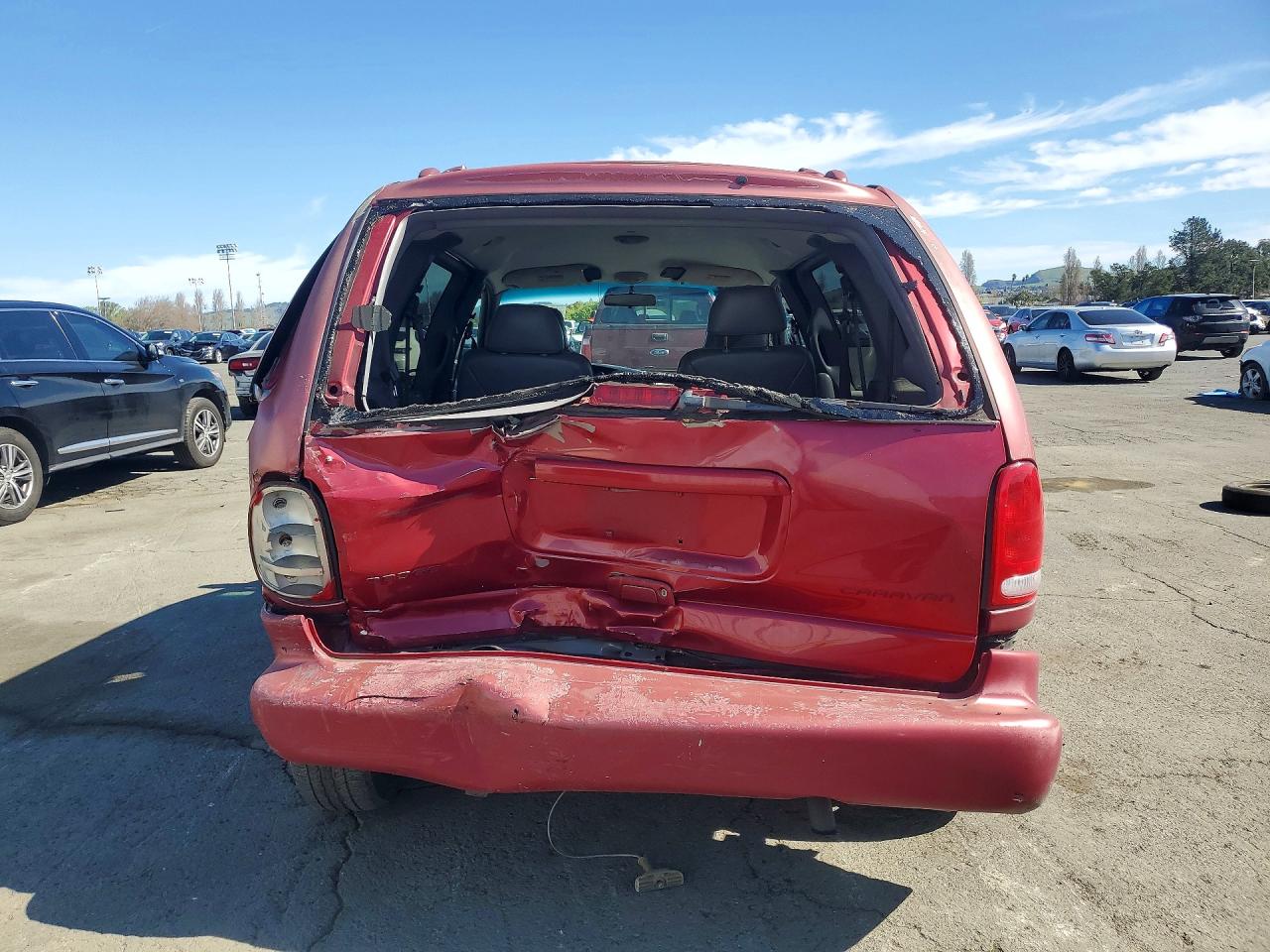 1998 Dodge Caravan Se Burgundy vin: 1B4GP45R6WB566702