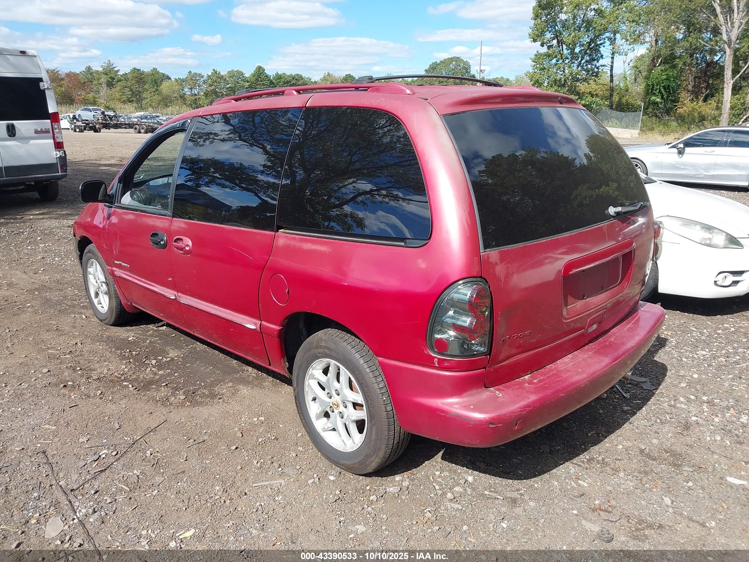 1998 Dodge Caravan Se Red vin: 1B4GP45R8WB539209