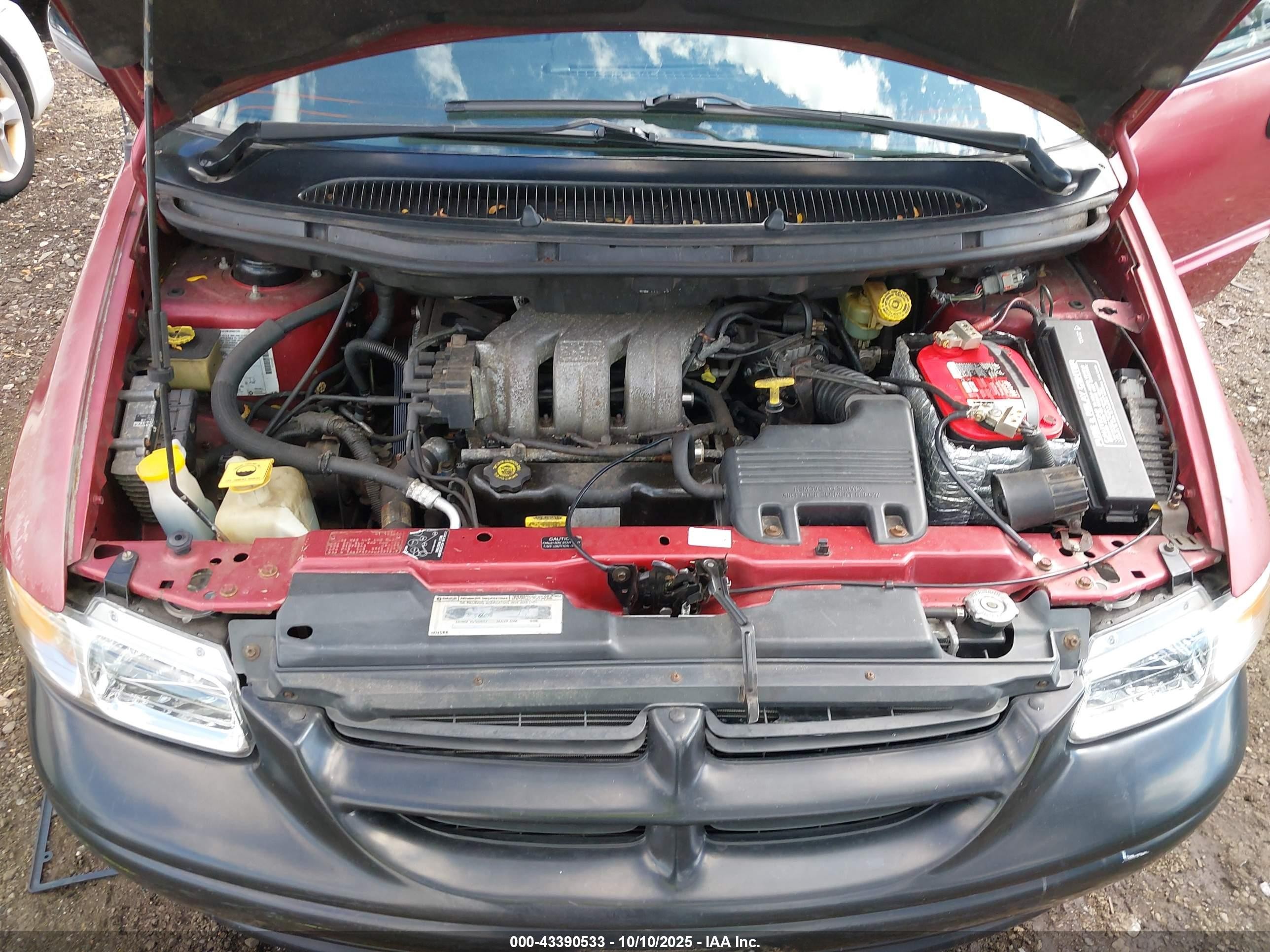 1998 Dodge Caravan Se Red vin: 1B4GP45R8WB539209