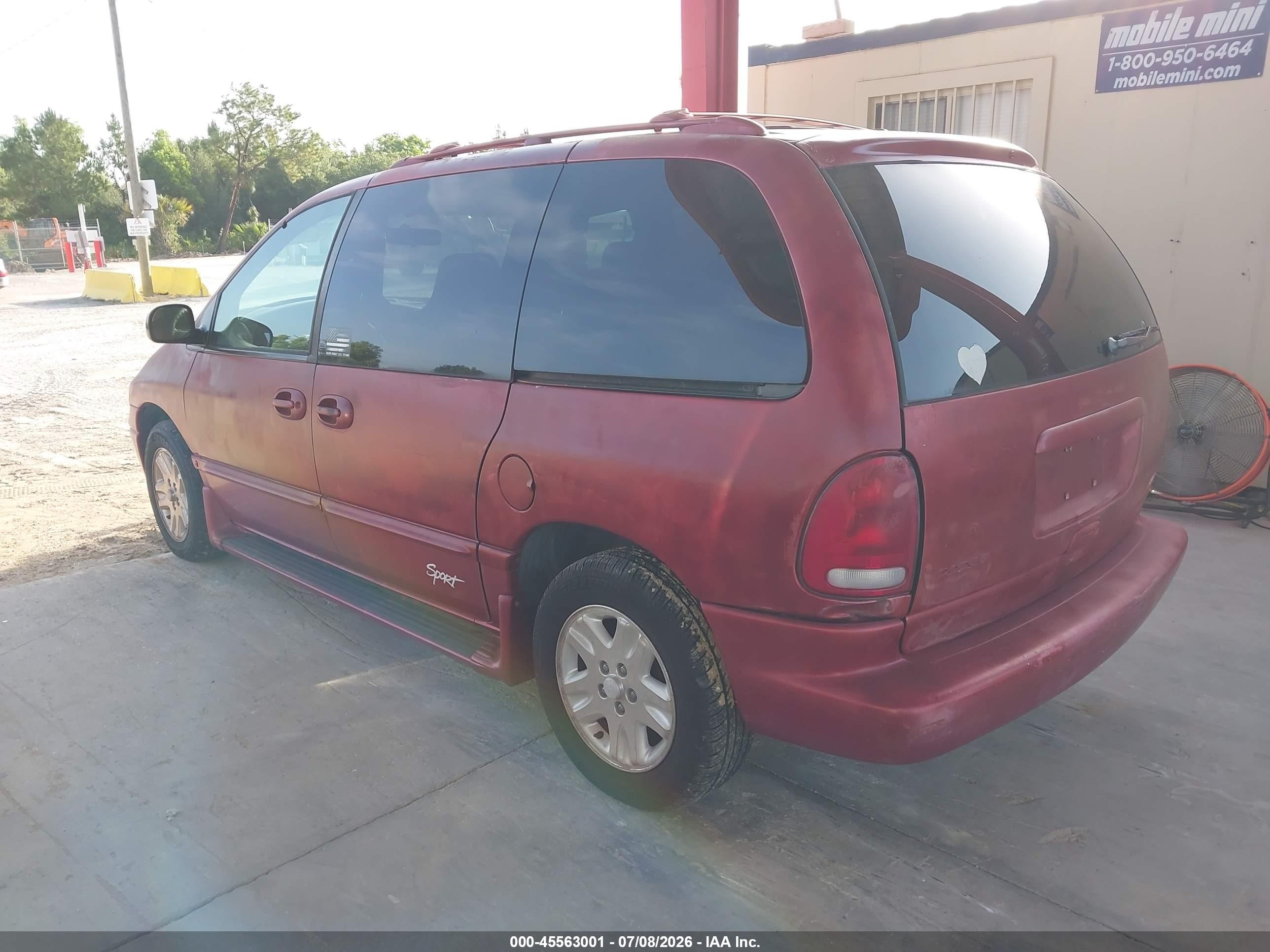 1996 Dodge Caravan Se/sport Red vin: 1B4GP45R9TB419205