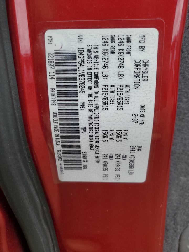 1997 Dodge Grand Caravan Le Red vin: 1B4GP54L1VB378249