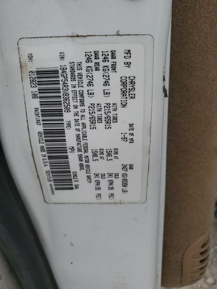 1997 Dodge Grand Caravan Le White vin: 1B4GP54R3VB362509