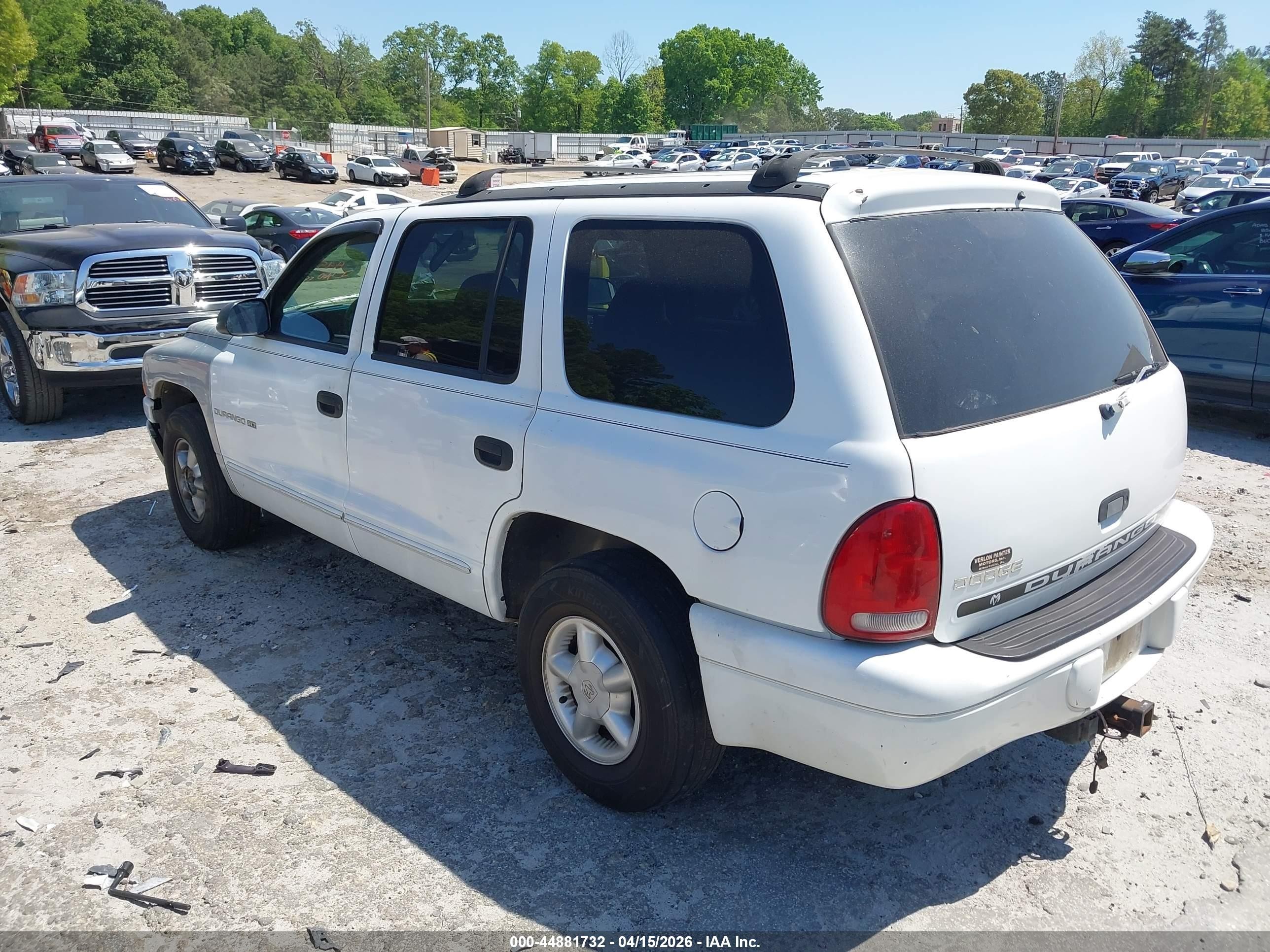 2000 Dodge Durango   White vin: 1B4HR28Y1YF139543