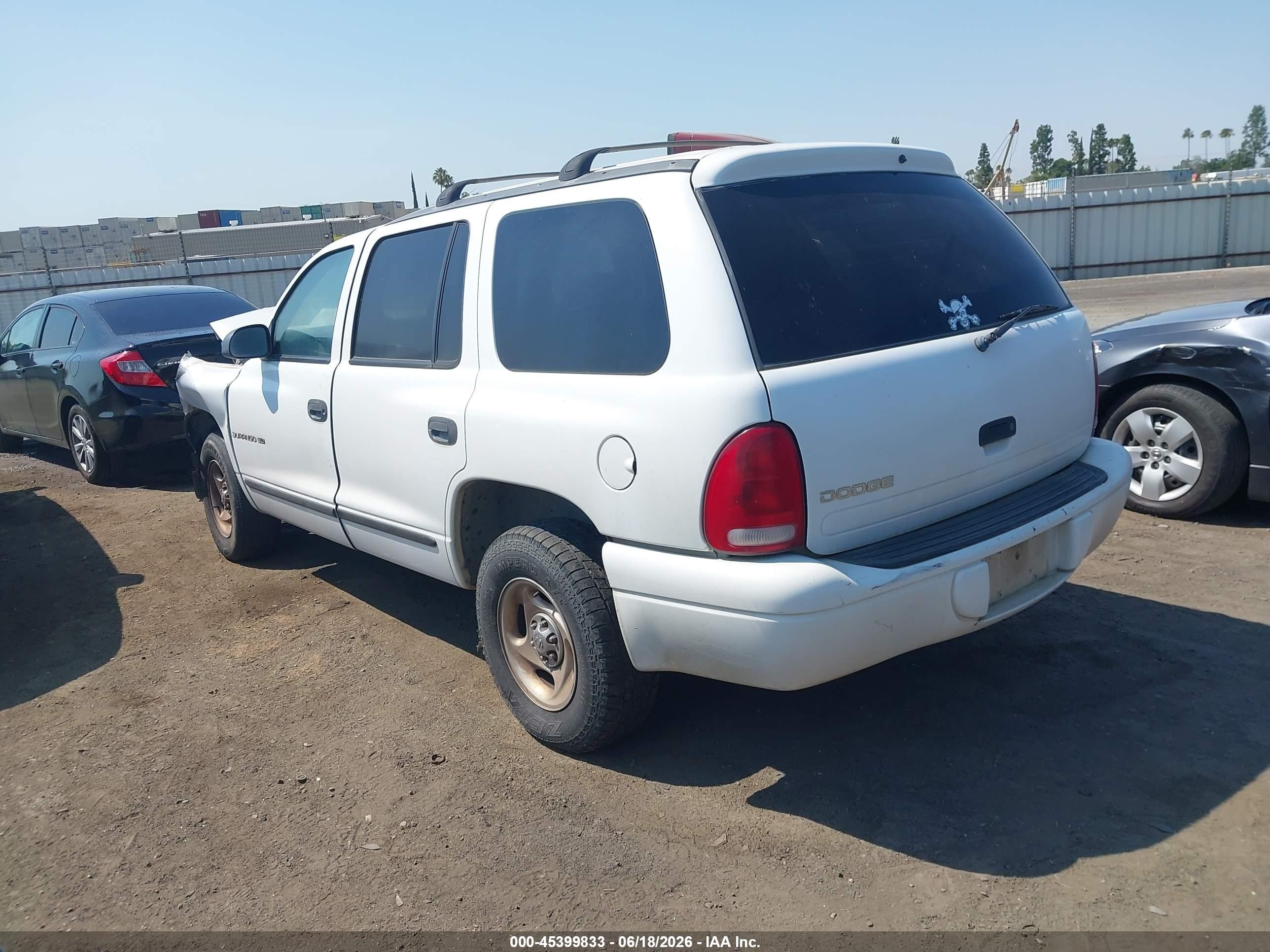 1999 Dodge Durango   White vin: 1B4HR28Y3XF524472