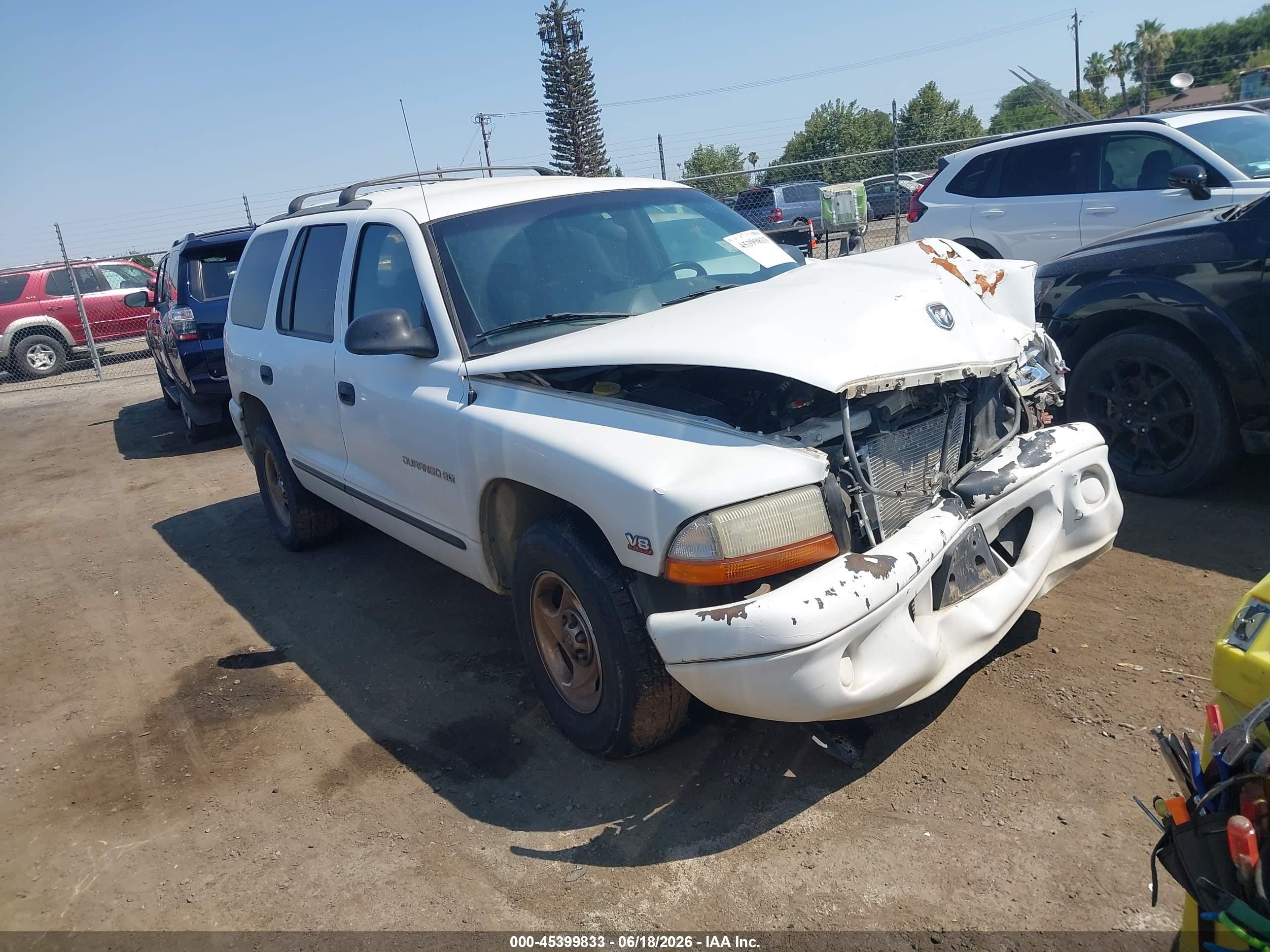 1999 Dodge Durango   White vin: 1B4HR28Y3XF524472
