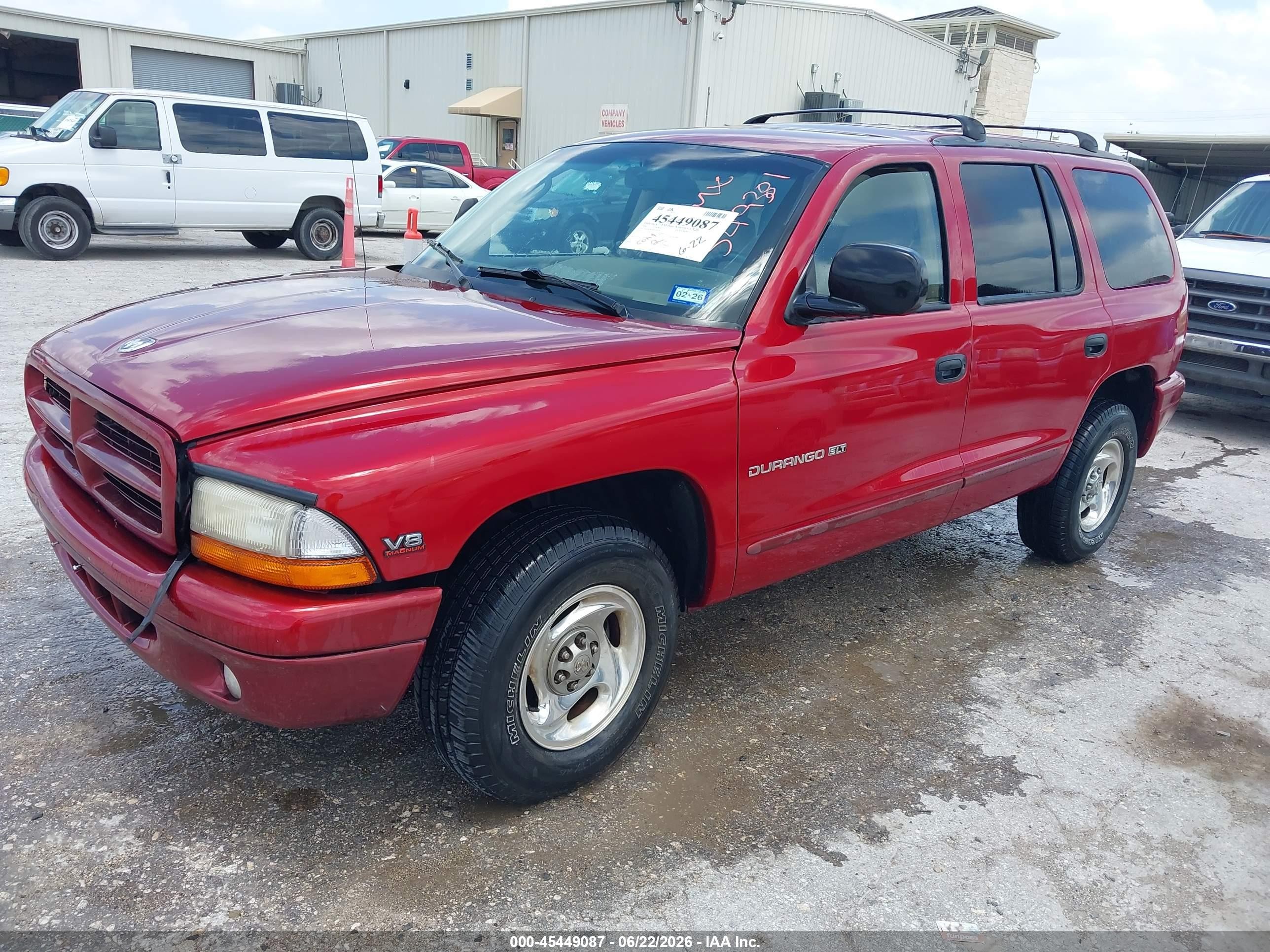1999 Dodge Durango   Красный vin: 1B4HR28Y4XF549381