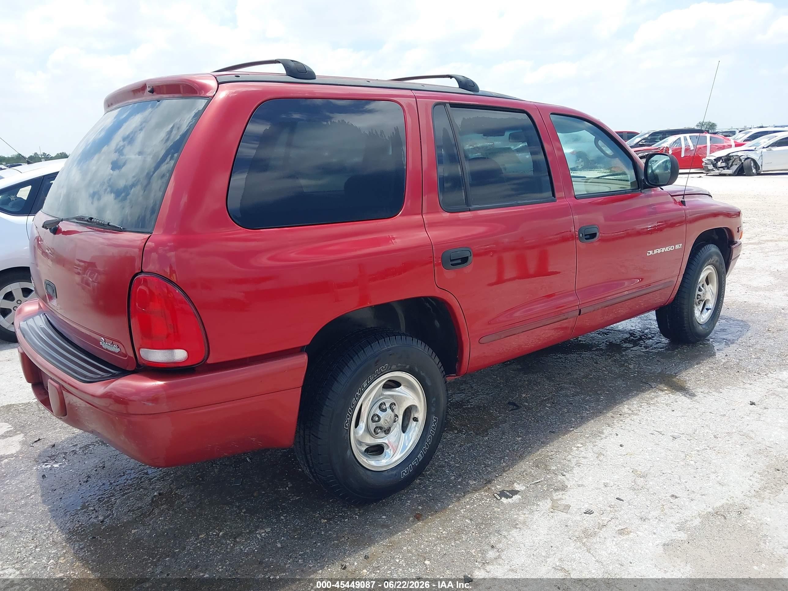 1999 Dodge Durango   Красный vin: 1B4HR28Y4XF549381