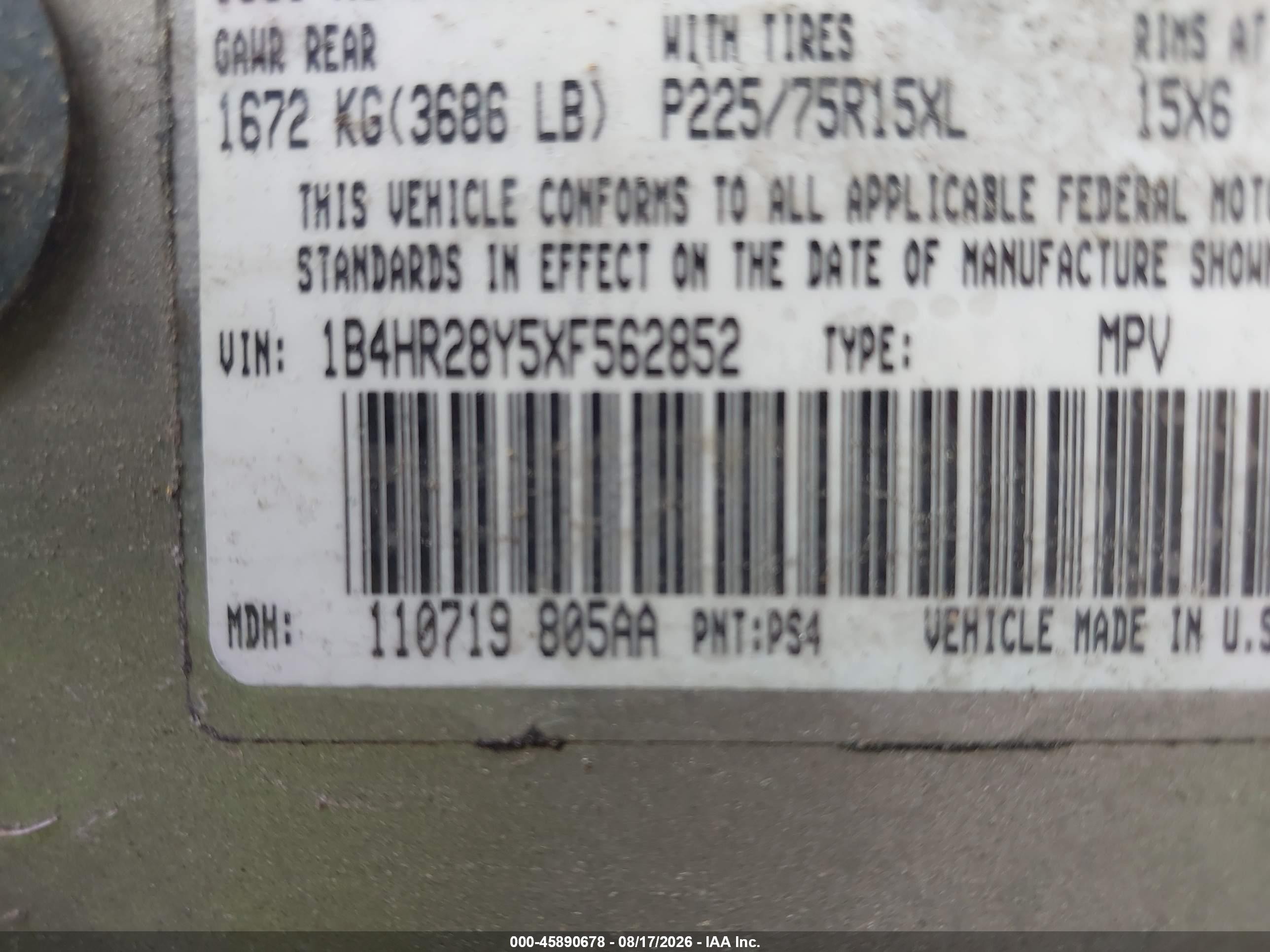 1999 Dodge Durango   Silver vin: 1B4HR28Y5XF562852