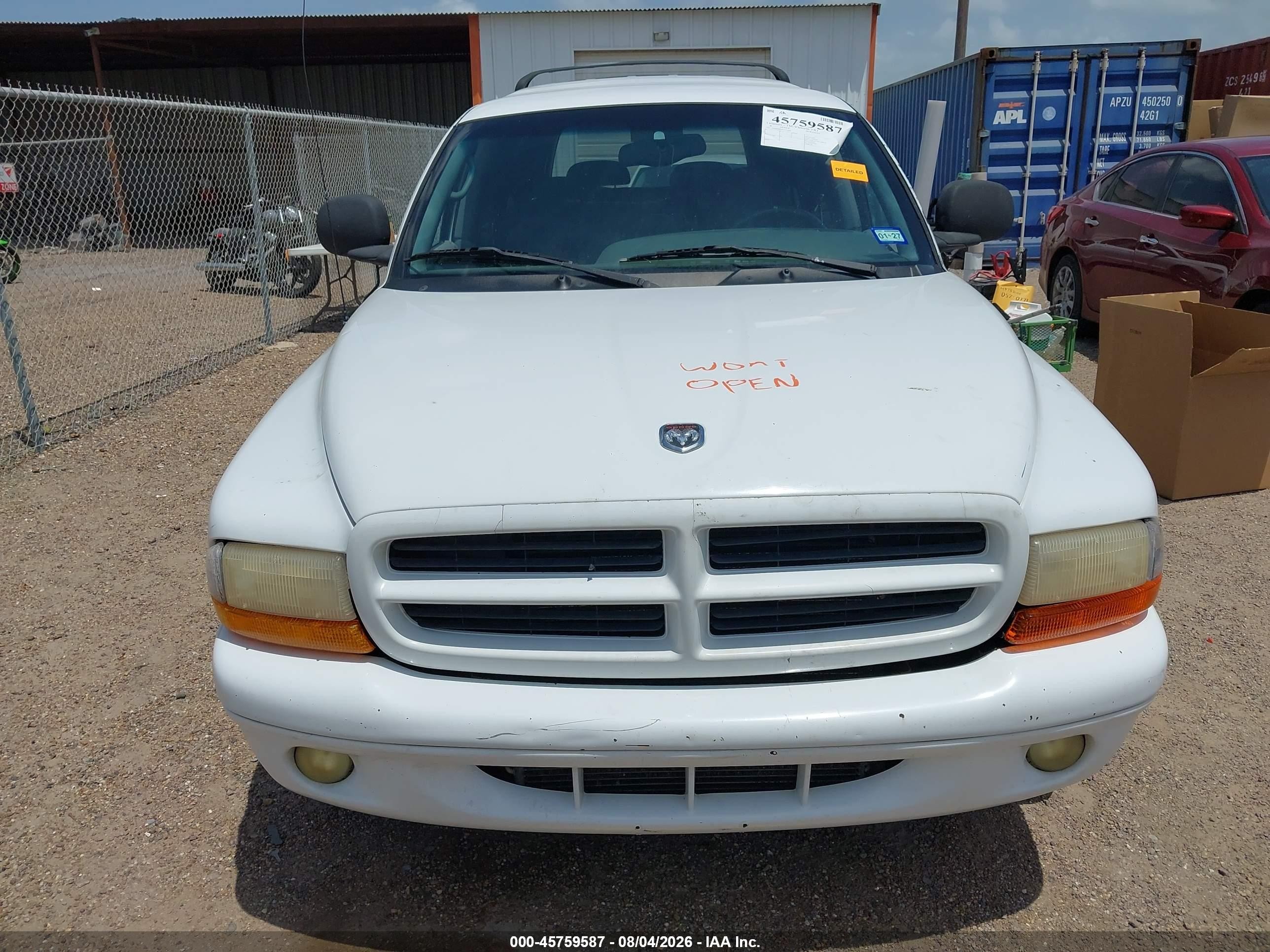 2000 Dodge Durango   White vin: 1B4HR28Y8YF273093