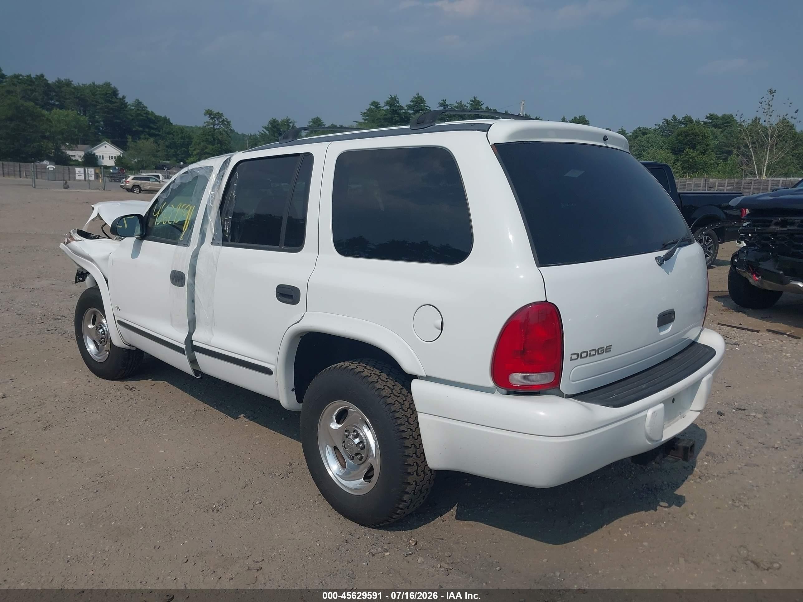 1999 Dodge Durango   White vin: 1B4HR28Z4XF710918