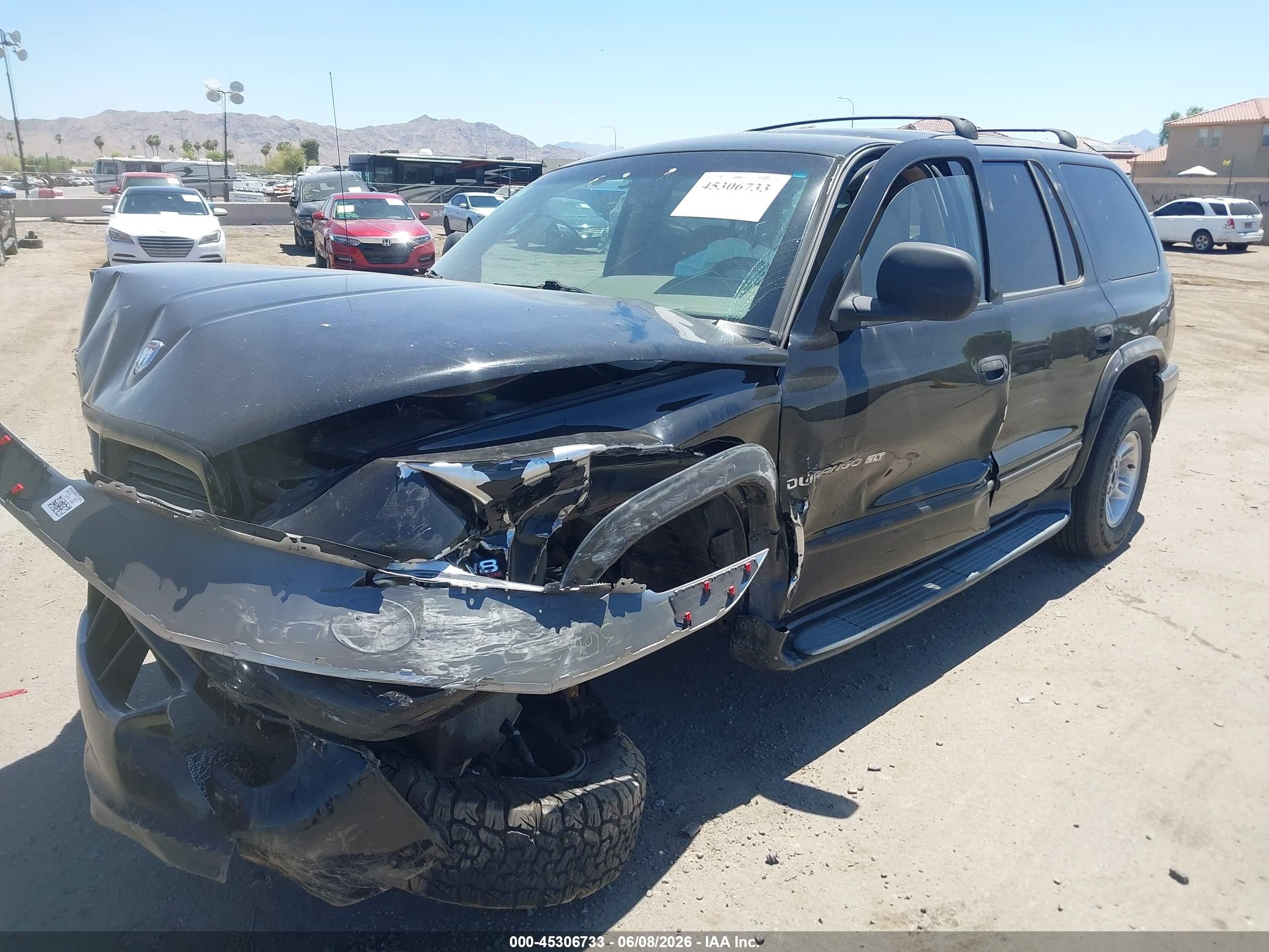 2000 Dodge Durango   Black vin: 1B4HR28Z7YF299838