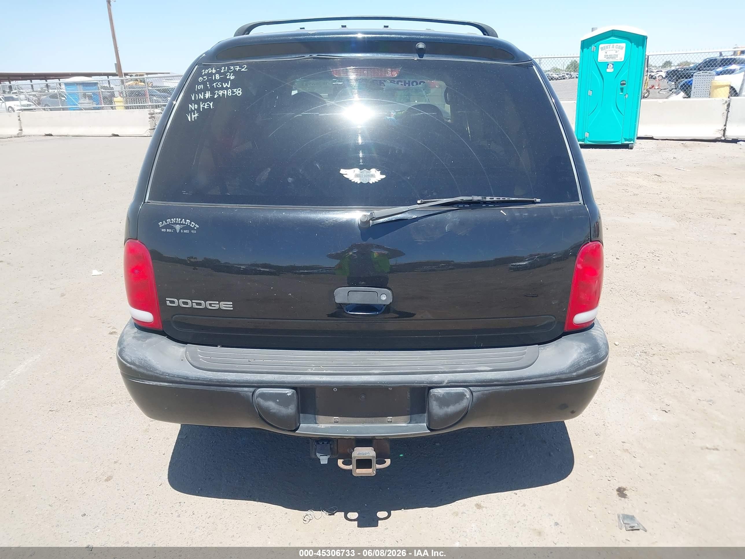 2000 Dodge Durango   Black vin: 1B4HR28Z7YF299838