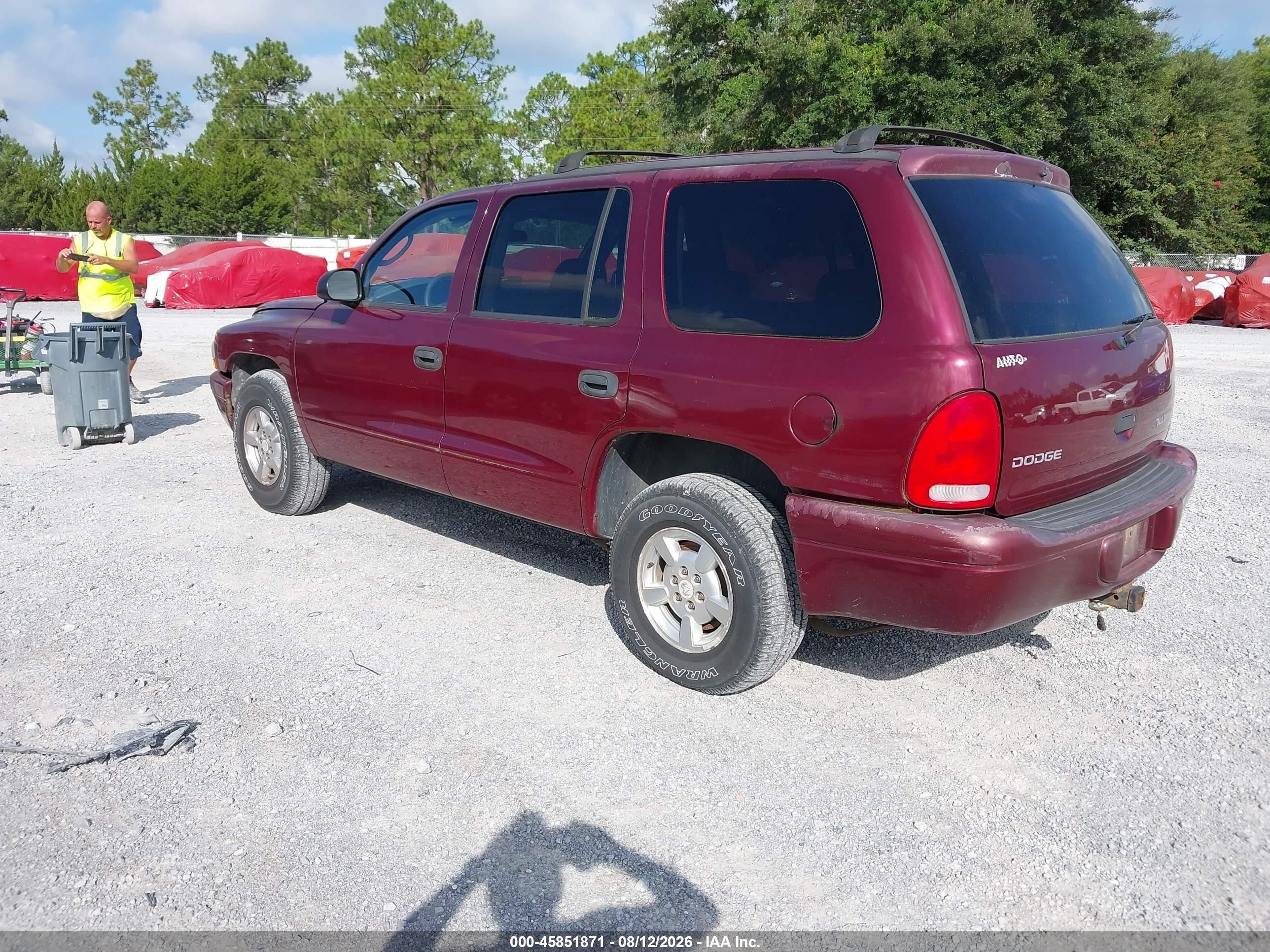 2002 Dodge Durango Sport Maroon vin: 1B4HR38N82F124976