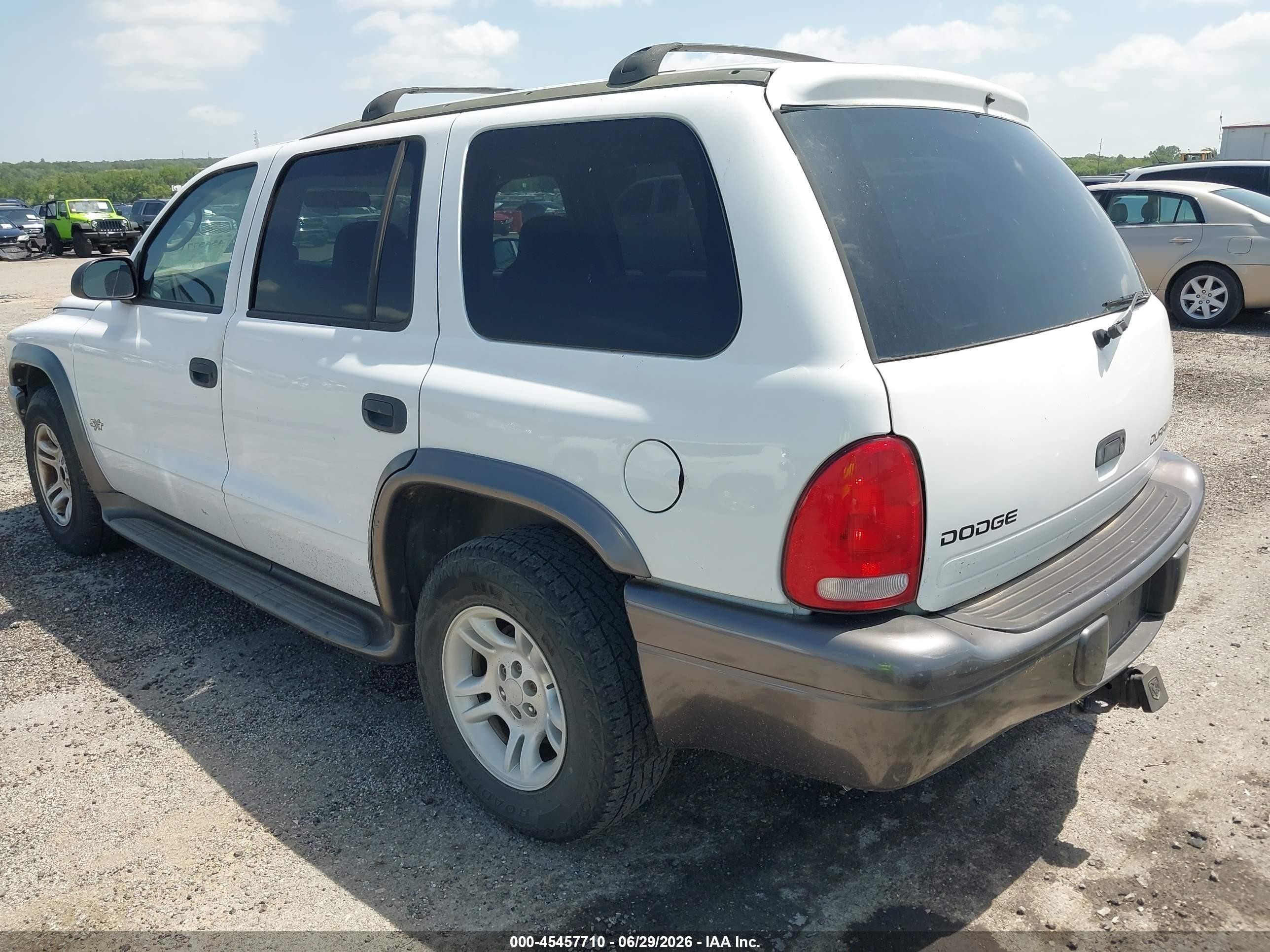 2002 Dodge Durango Sport White vin: 1B4HR38N92F178271