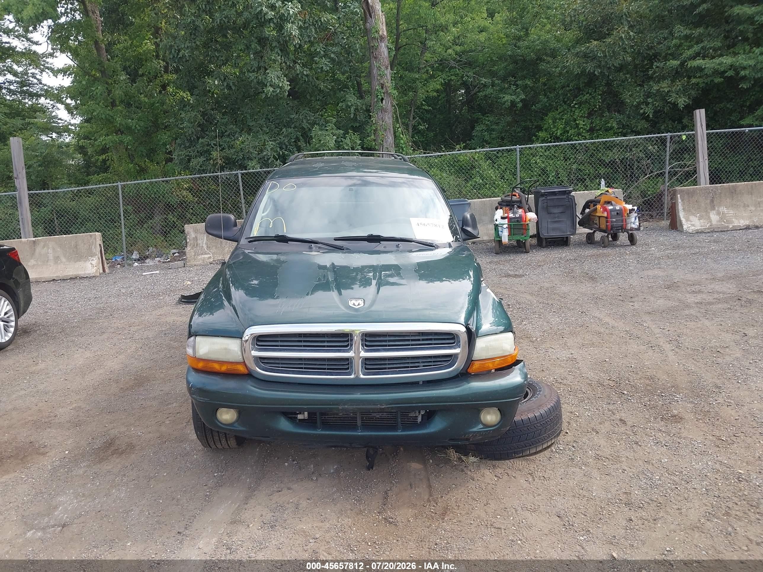 2002 Dodge Durango Slt Green vin: 1B4HR48N02F150641