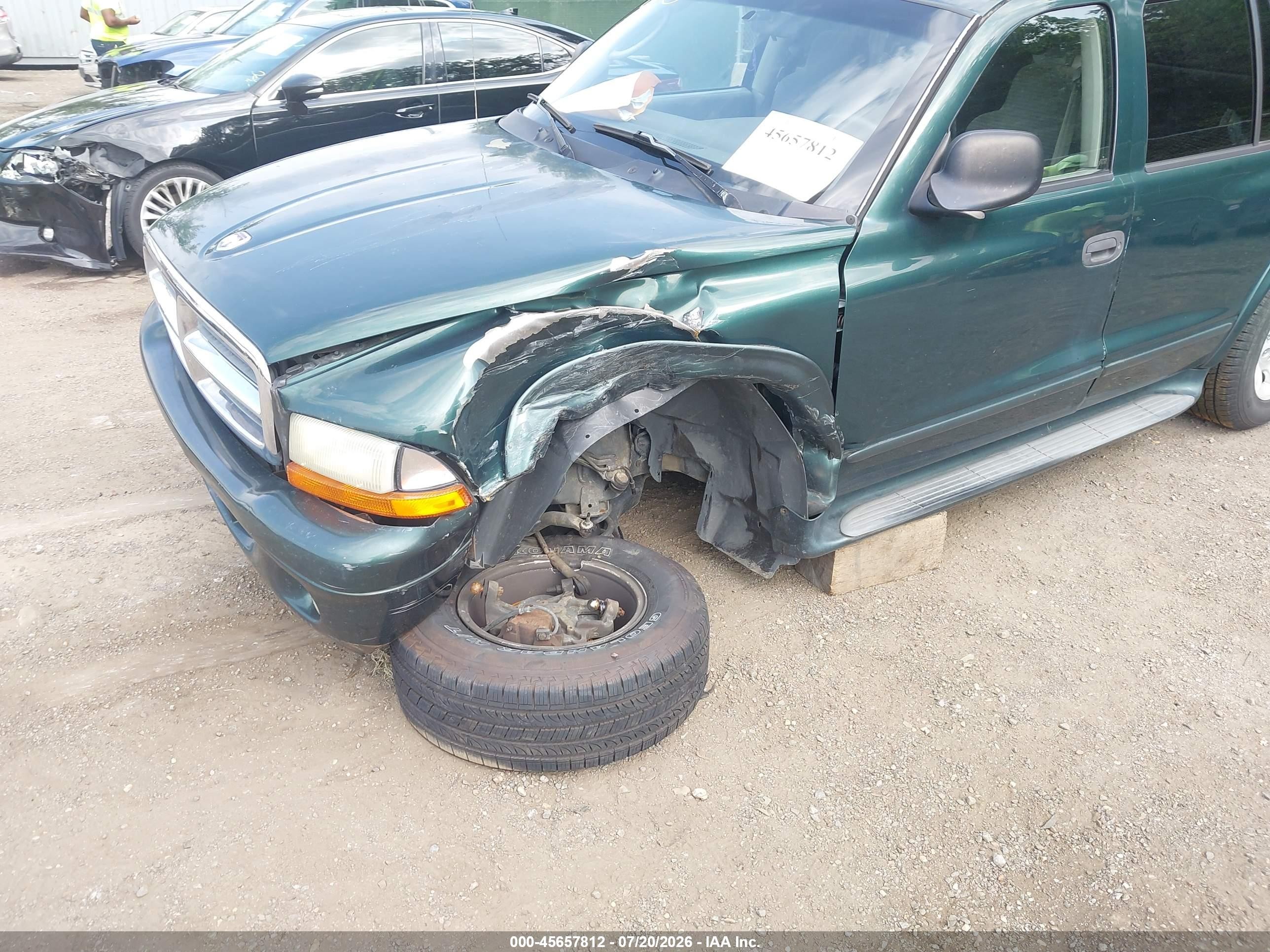 2002 Dodge Durango Slt Green vin: 1B4HR48N02F150641