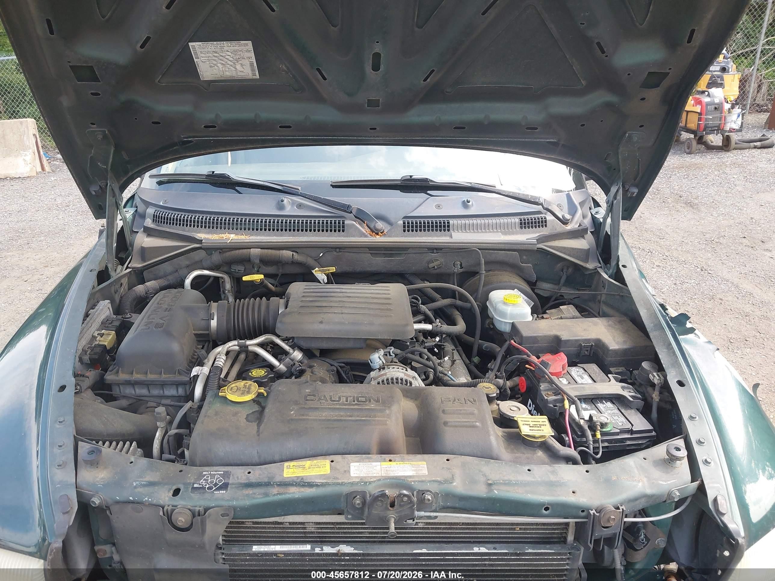 2002 Dodge Durango Slt Green vin: 1B4HR48N02F150641