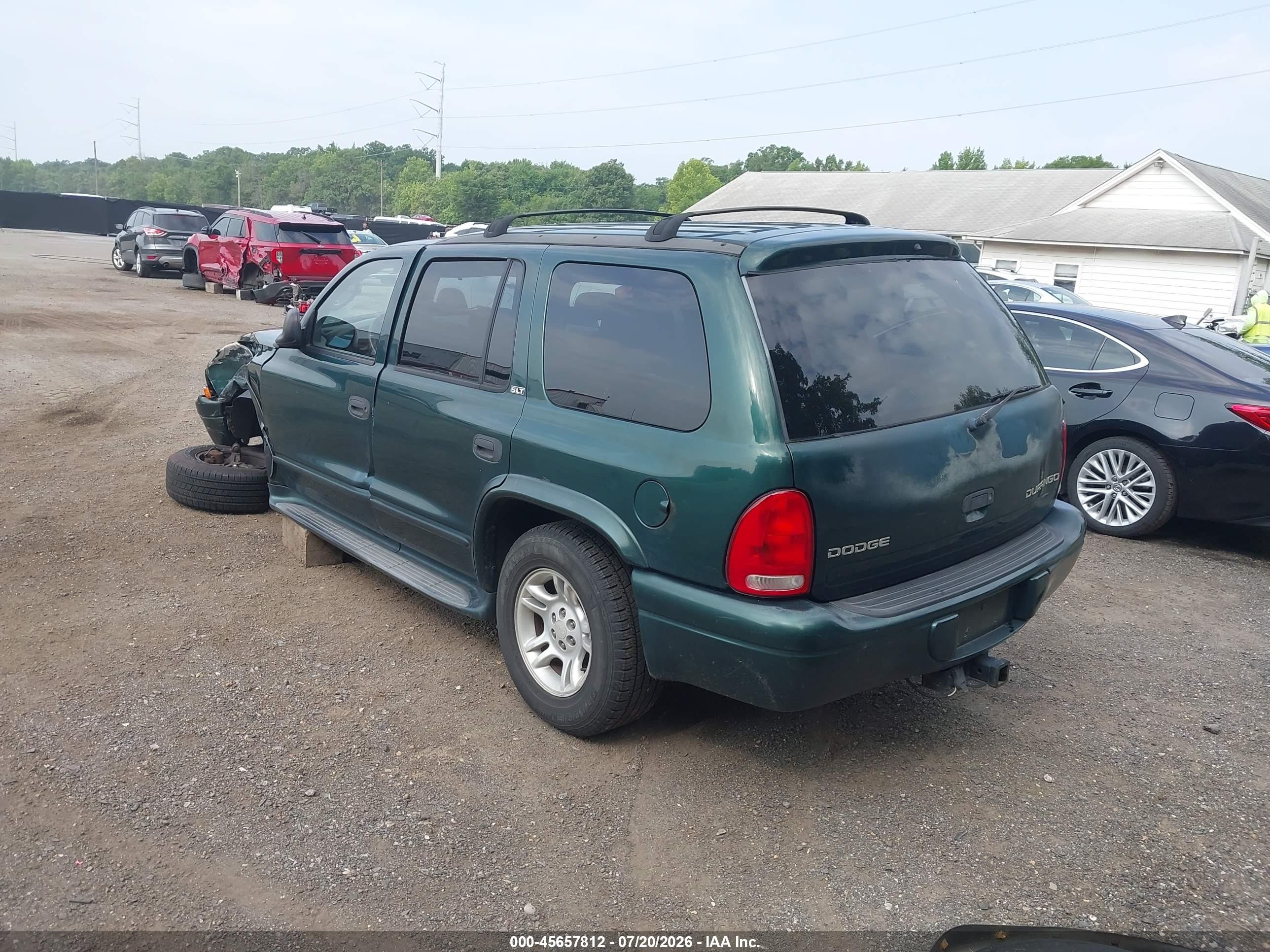 2002 Dodge Durango Slt Green vin: 1B4HR48N02F150641