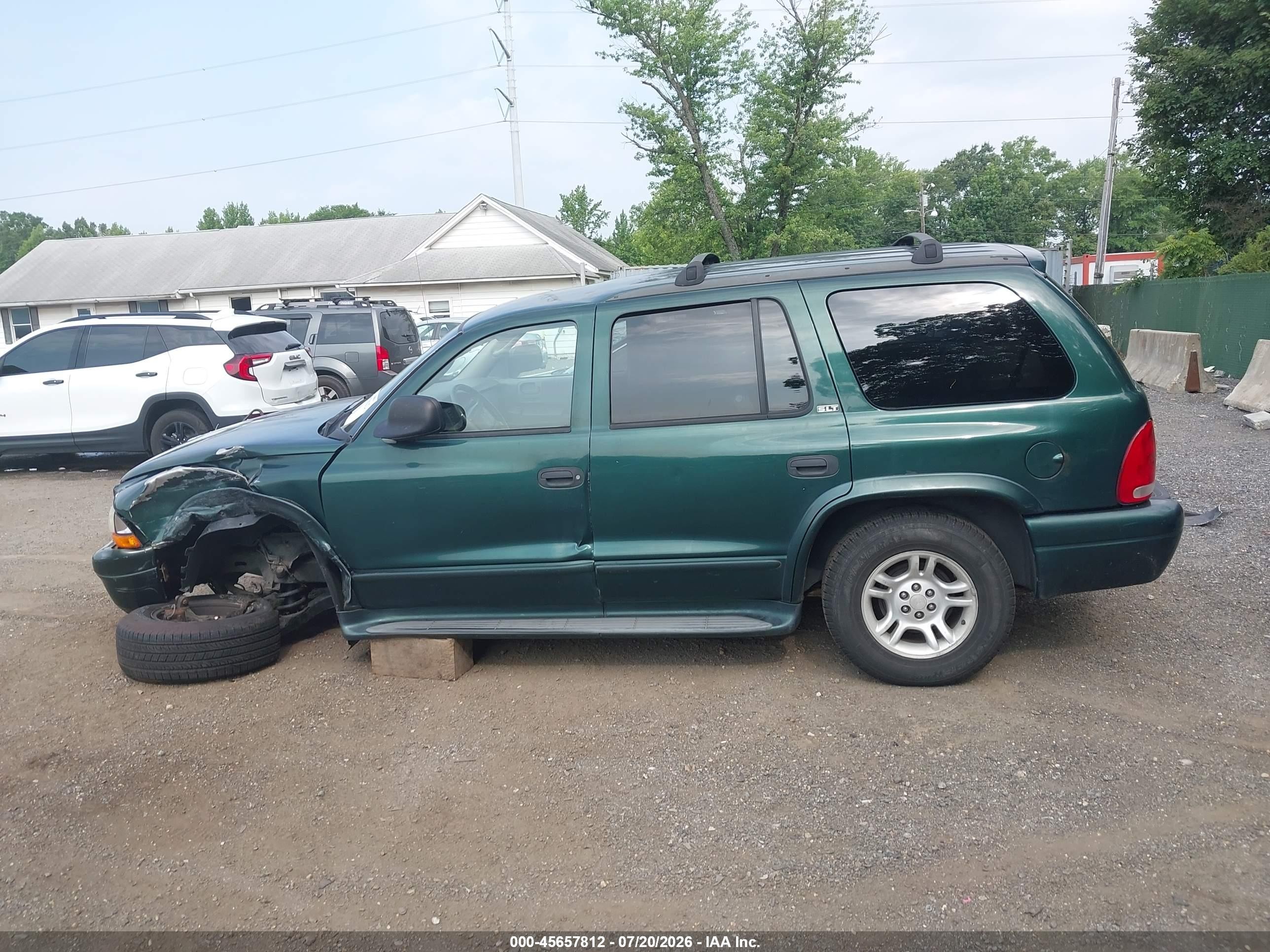 2002 Dodge Durango Slt Green vin: 1B4HR48N02F150641