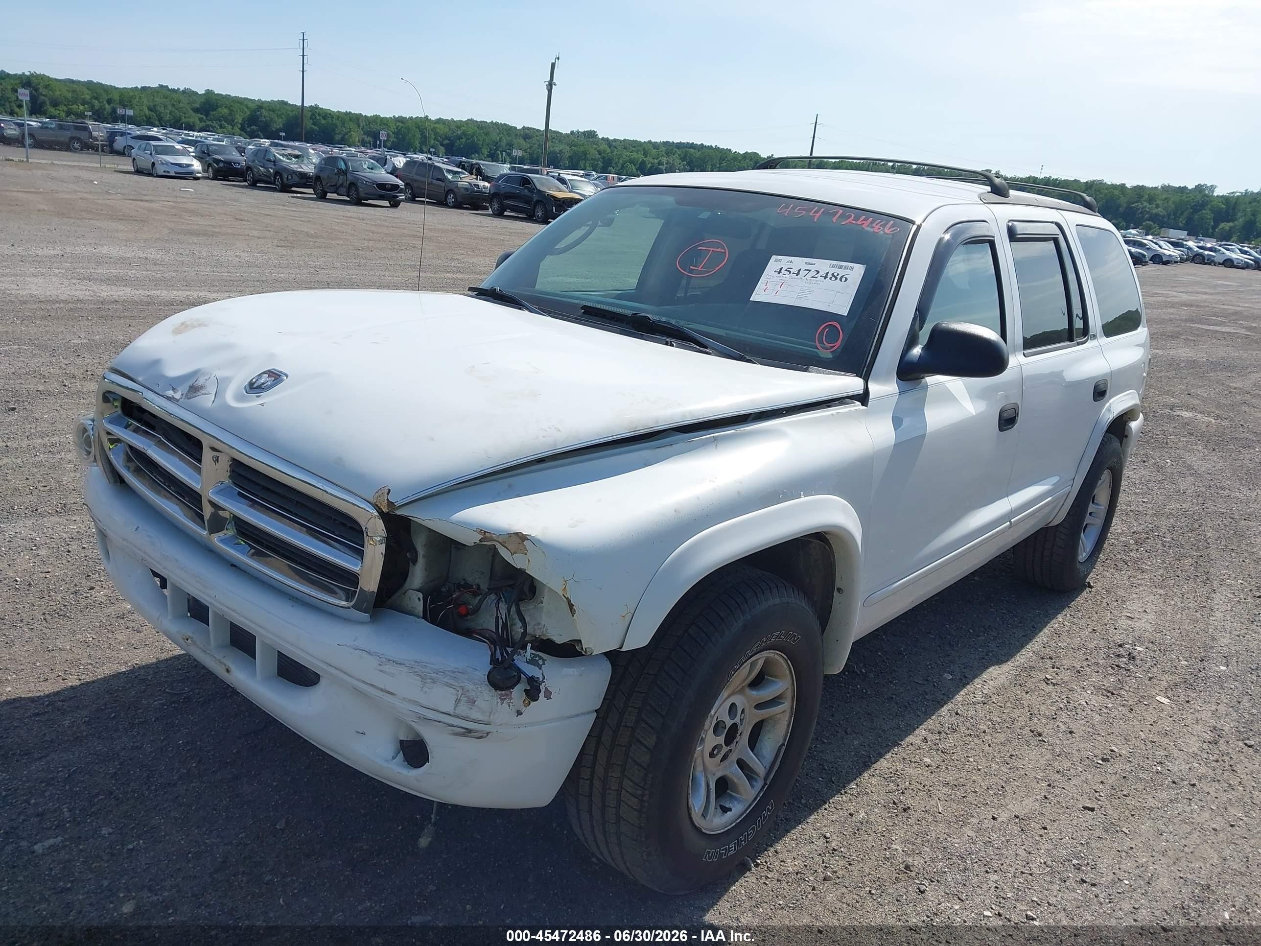 2002 Dodge Durango Slt Белый vin: 1B4HR48N22F118483